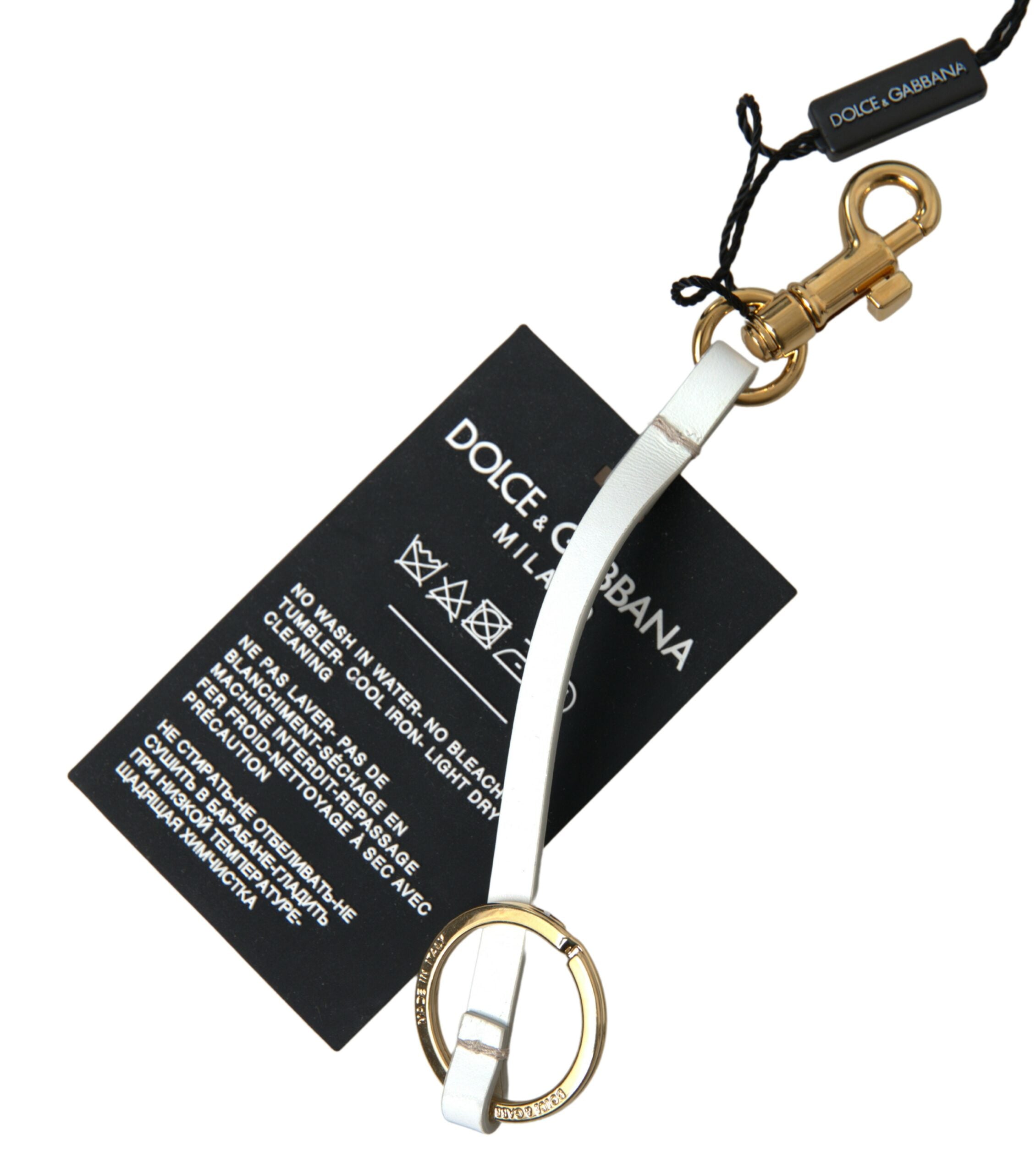 Dolce & Gabbana Chic Black and Gold Designer Keychain - Luksusmuotia Dolce & Gabbana - Tutustu YVES JAVANNI® 