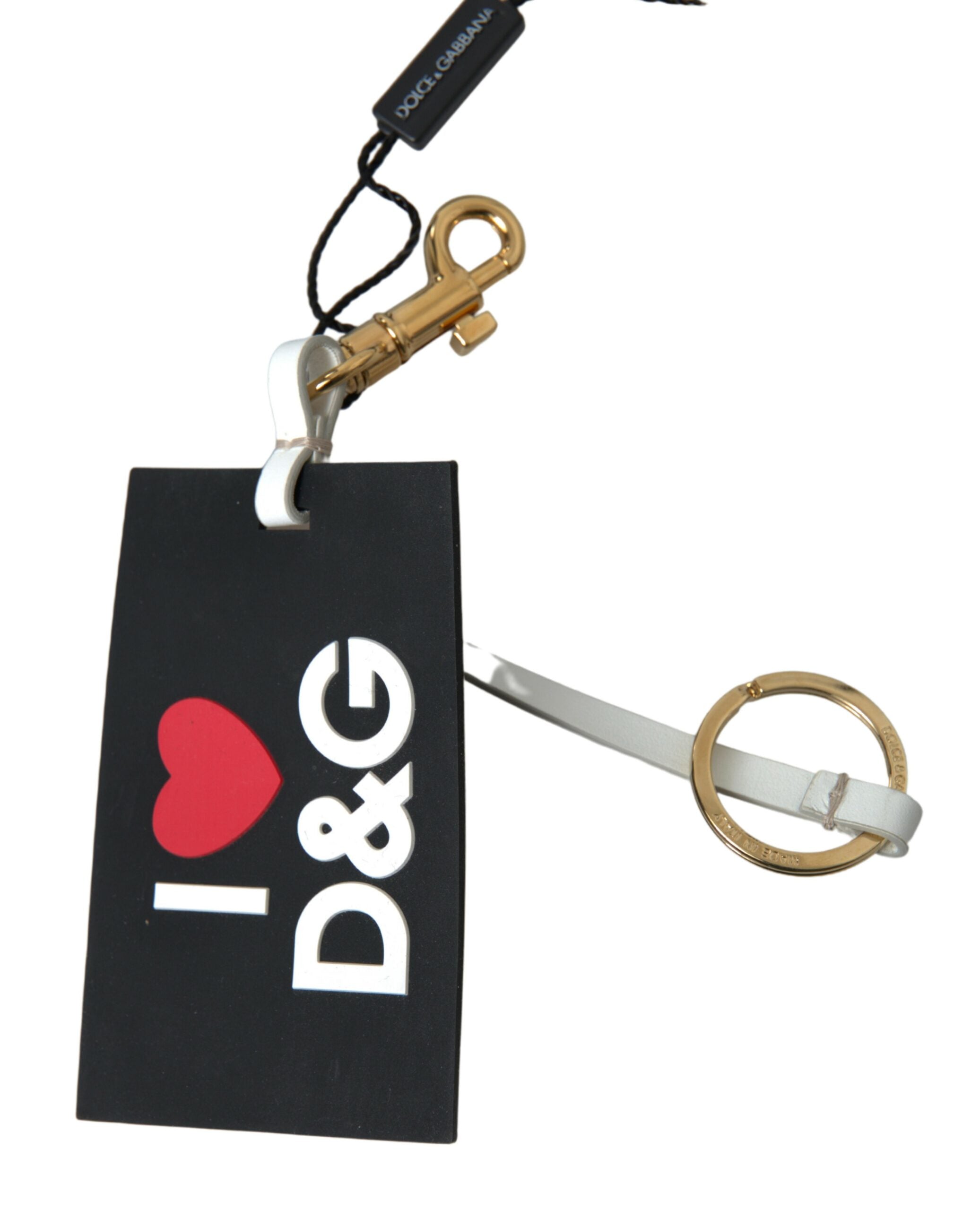 Dolce & Gabbana Chic Black and Gold Designer Keychain - Luksusmuotia Dolce & Gabbana - Tutustu YVES JAVANNI® 