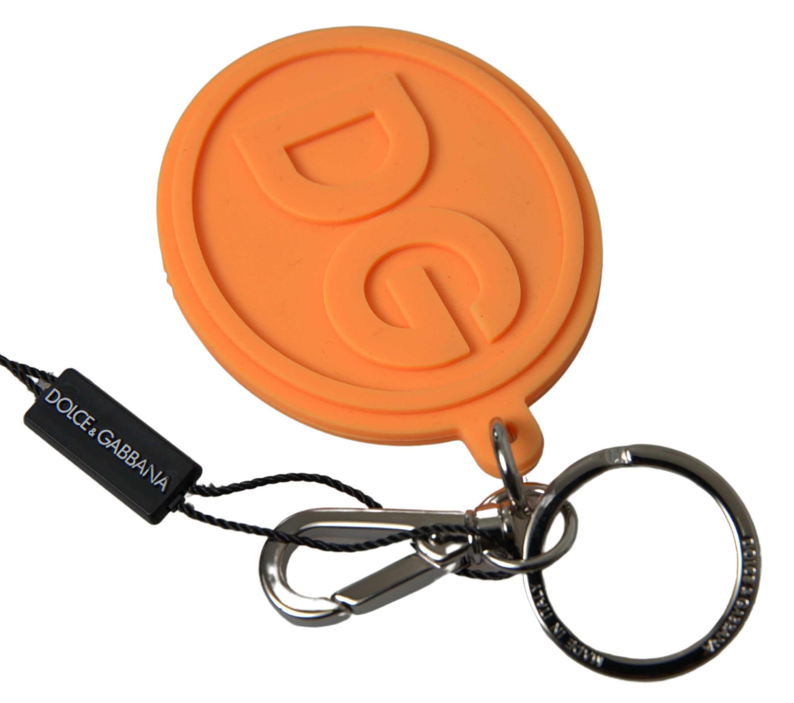 Dolce & Gabbana Chic Orange & Gold Keychain Accessory - Luksusmuotia Dolce & Gabbana - Tutustu YVES JAVANNI® 