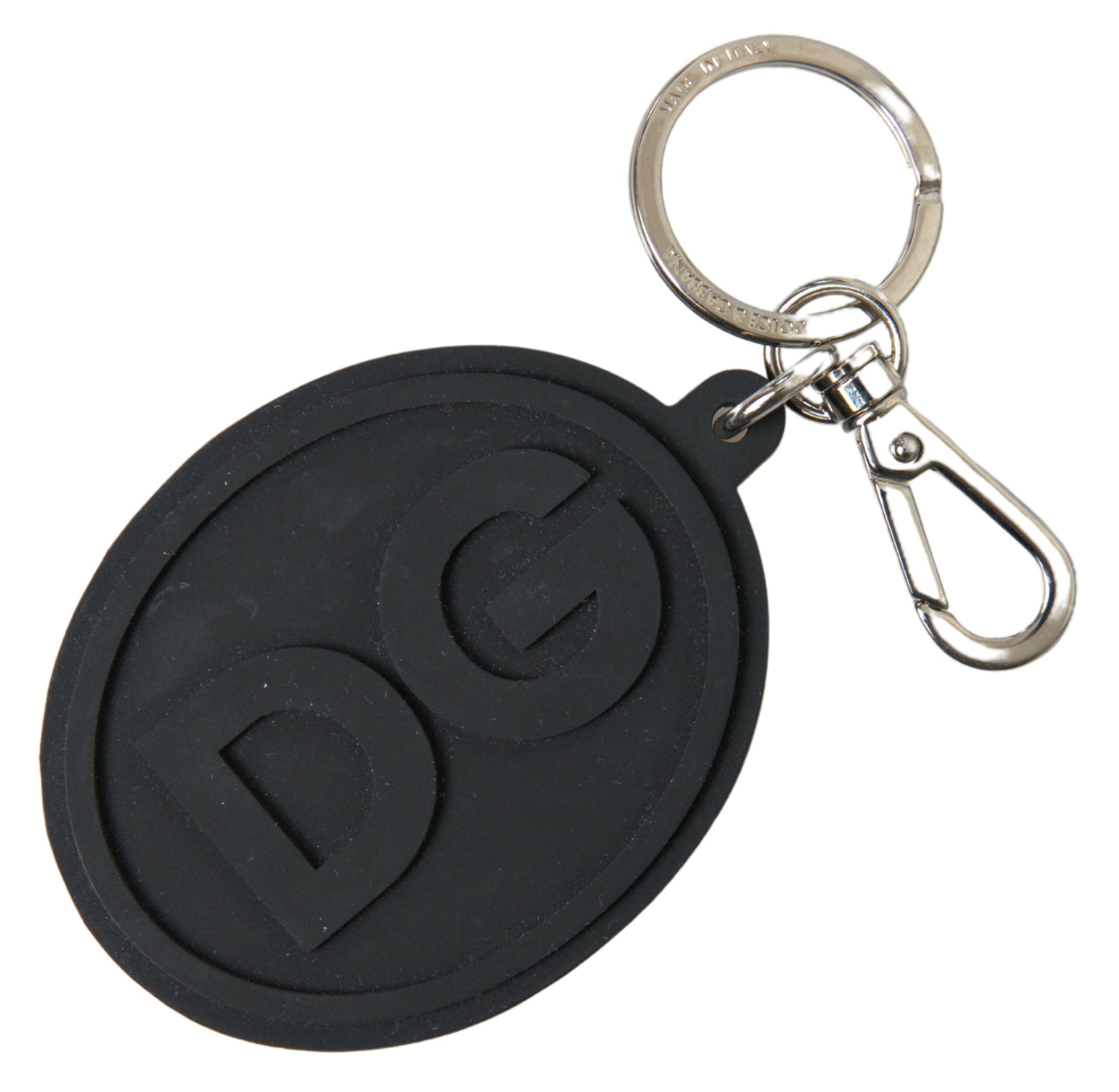 Dolce & Gabbana Elegant Black Rubber and Brass Keychain - Luksusmuotia Dolce & Gabbana - Tutustu YVES JAVANNI® 