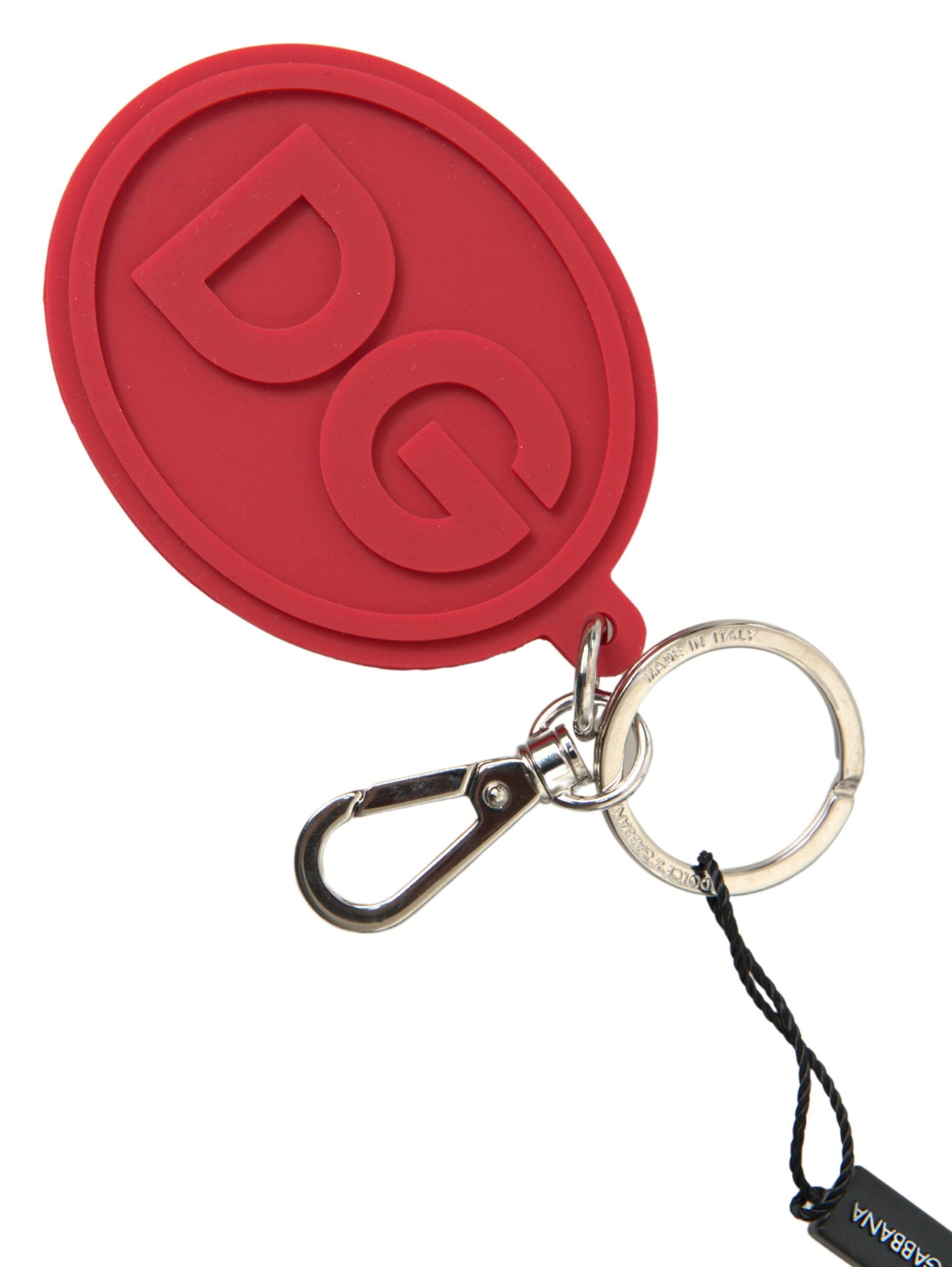 Dolce & Gabbana Chic Red Rubber and Brass Designer Keychain - Luksusmuotia Dolce & Gabbana - Tutustu YVES JAVANNI® 