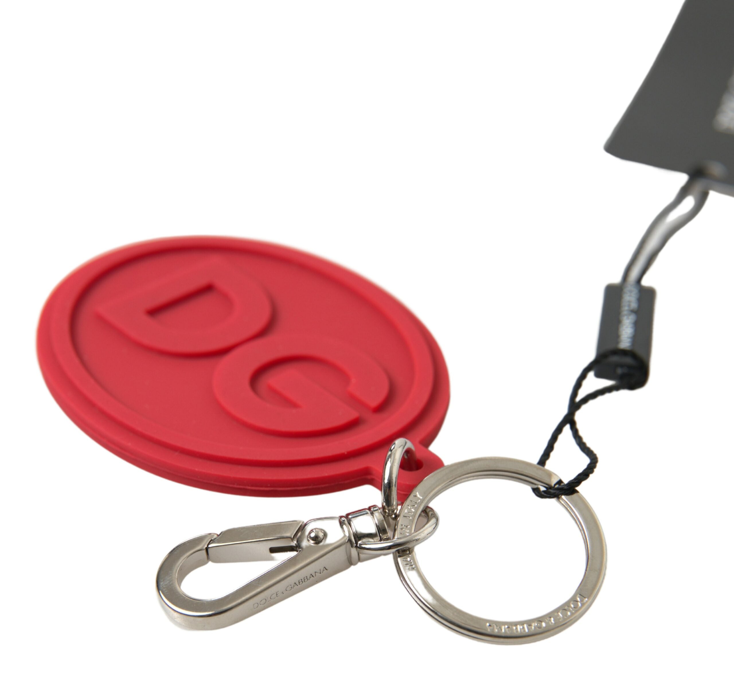 Dolce & Gabbana Chic Red Rubber and Brass Designer Keychain - Luksusmuotia Dolce & Gabbana - Tutustu YVES JAVANNI® 