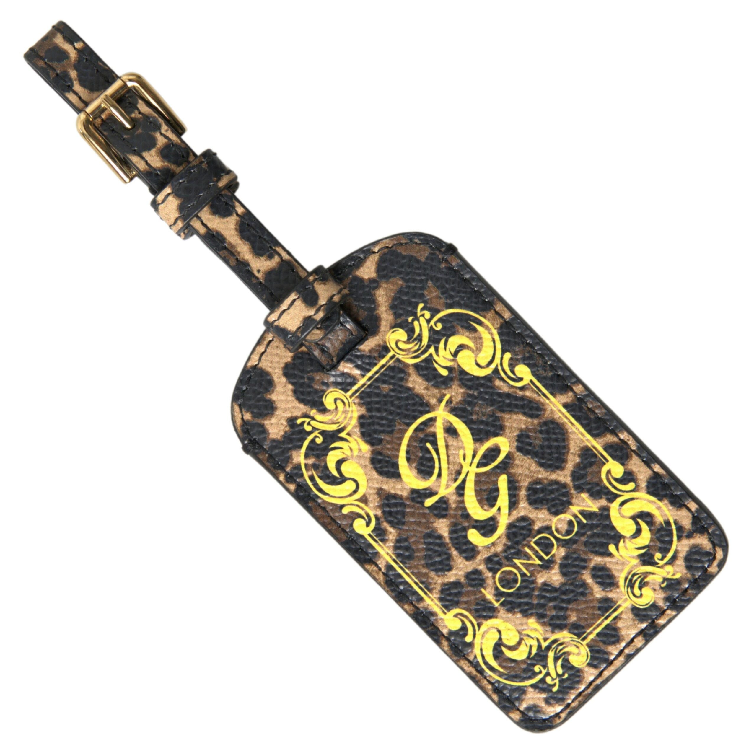 Dolce & Gabbana Elegant Leopard Leather Luggage Tag - Luksusmuotia Dolce & Gabbana - Tutustu YVES JAVANNI® 