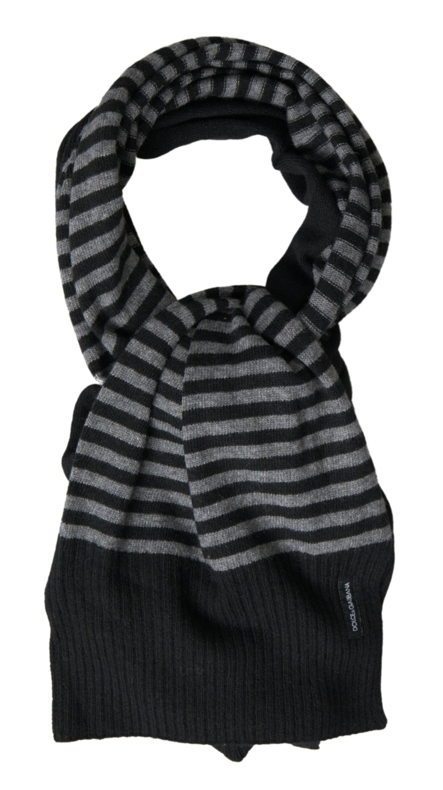 Dolce & Gabbana Elegant Striped Wool Blend Men's Scarf - Luksusmuotia Dolce & Gabbana - Tutustu YVES JAVANNI® 