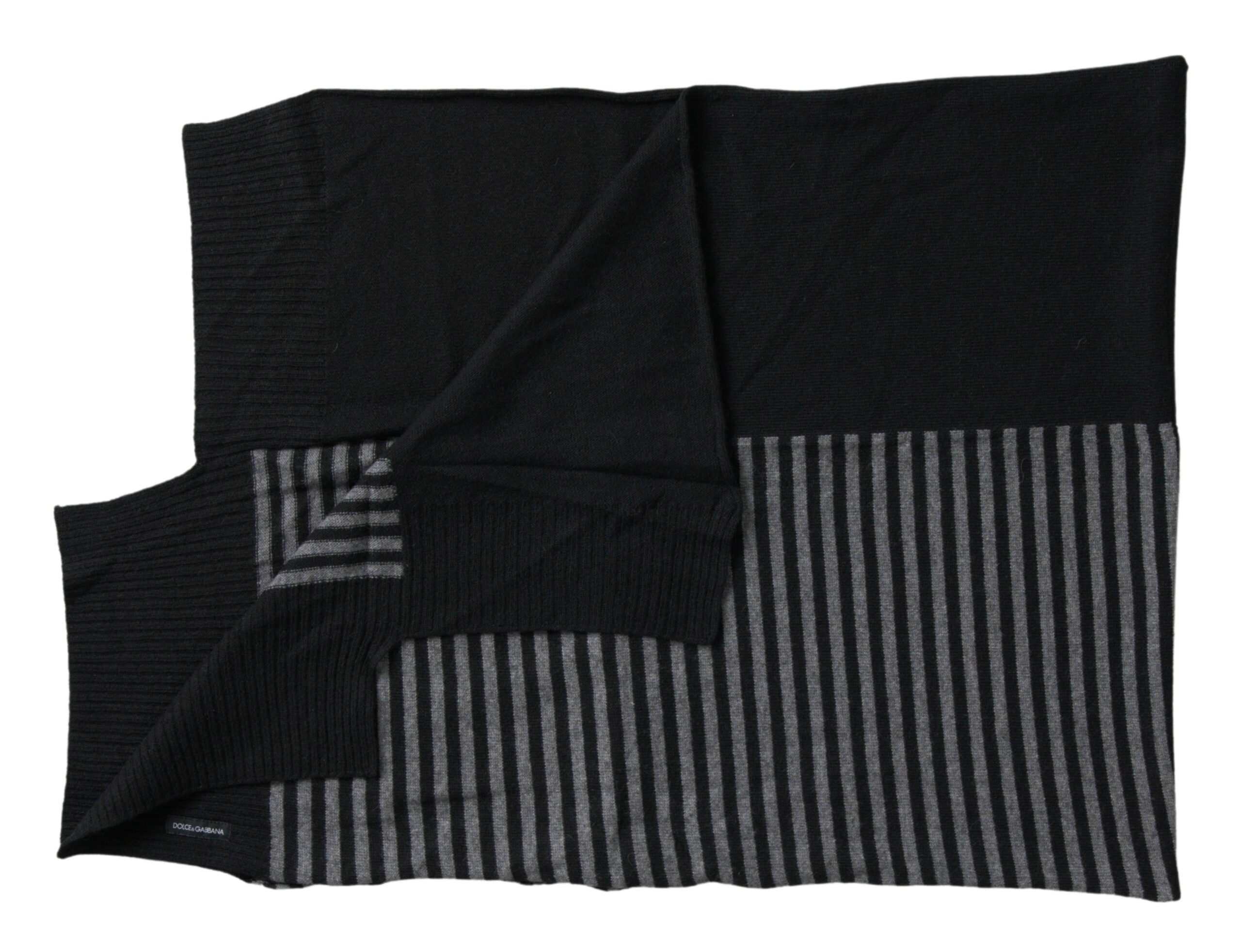 Dolce & Gabbana Elegant Striped Wool Blend Men's Scarf - Luksusmuotia Dolce & Gabbana - Tutustu YVES JAVANNI® 