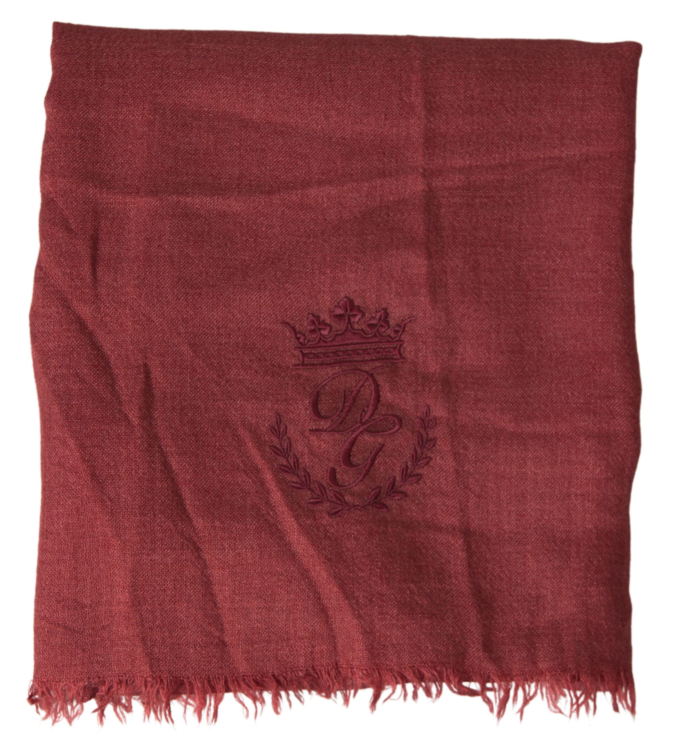 Dolce & Gabbana Luxury Cashmere Silk Men's Maroon Scarf - Luksusmuotia Dolce & Gabbana - Tutustu YVES JAVANNI® 