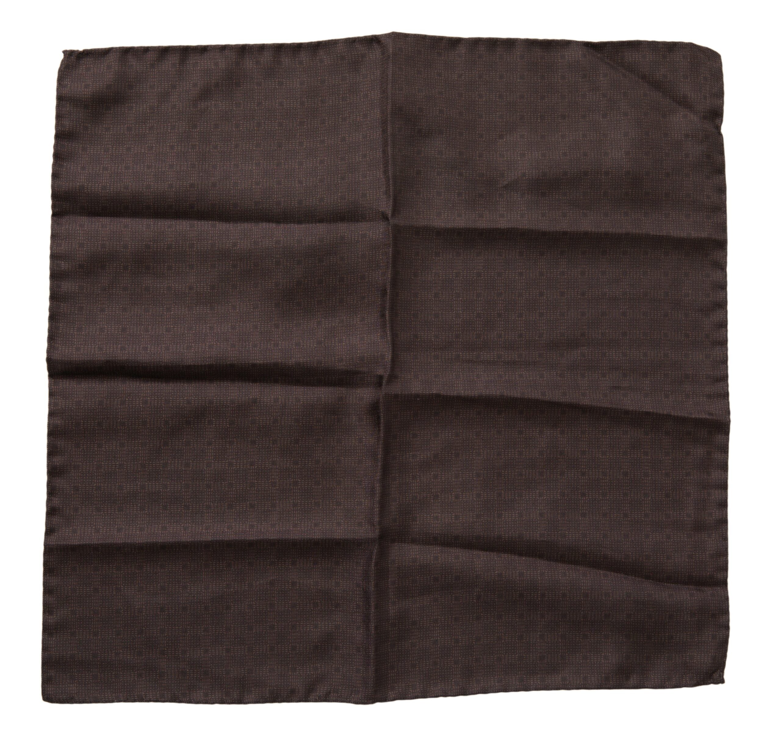 Dolce & Gabbana Elegant Silk Men's Square Scarf in Rich Brown - Luksusmuotia Dolce & Gabbana - Tutustu YVES JAVANNI® 