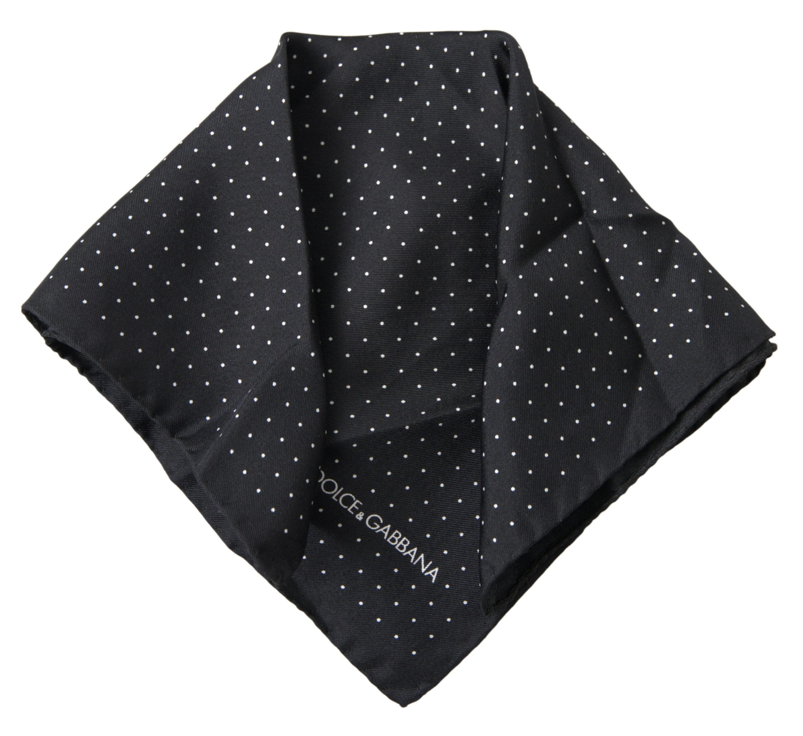 Dolce & Gabbana Elegant Silk Black Men's Square Scarf - Luksusmuotia Dolce & Gabbana - Tutustu YVES JAVANNI® 