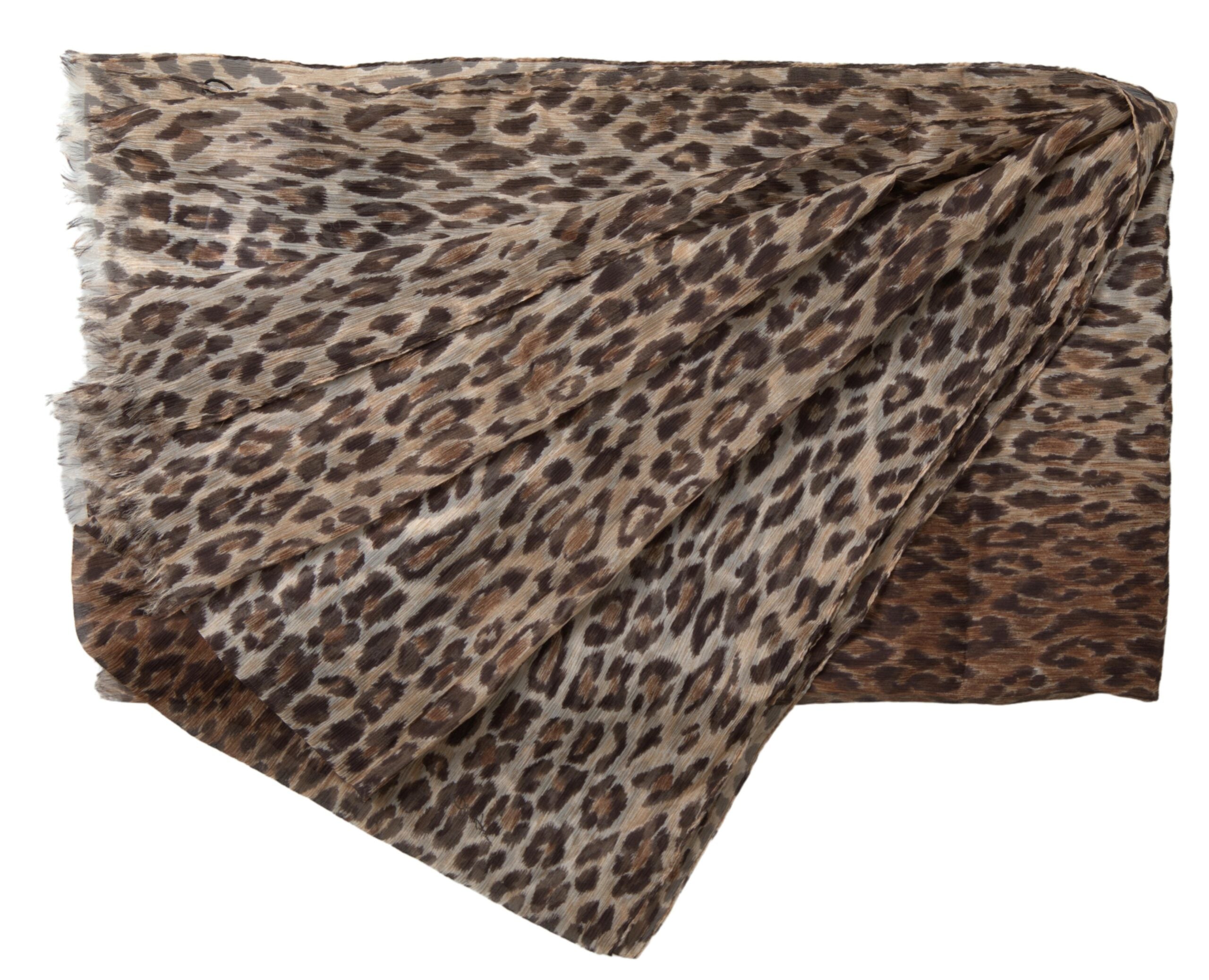 Dolce & Gabbana Elegant Silk Neck Wrap Scarf in Luxurious Brown - Luksusmuotia Dolce & Gabbana - Tutustu YVES JAVANNI® 