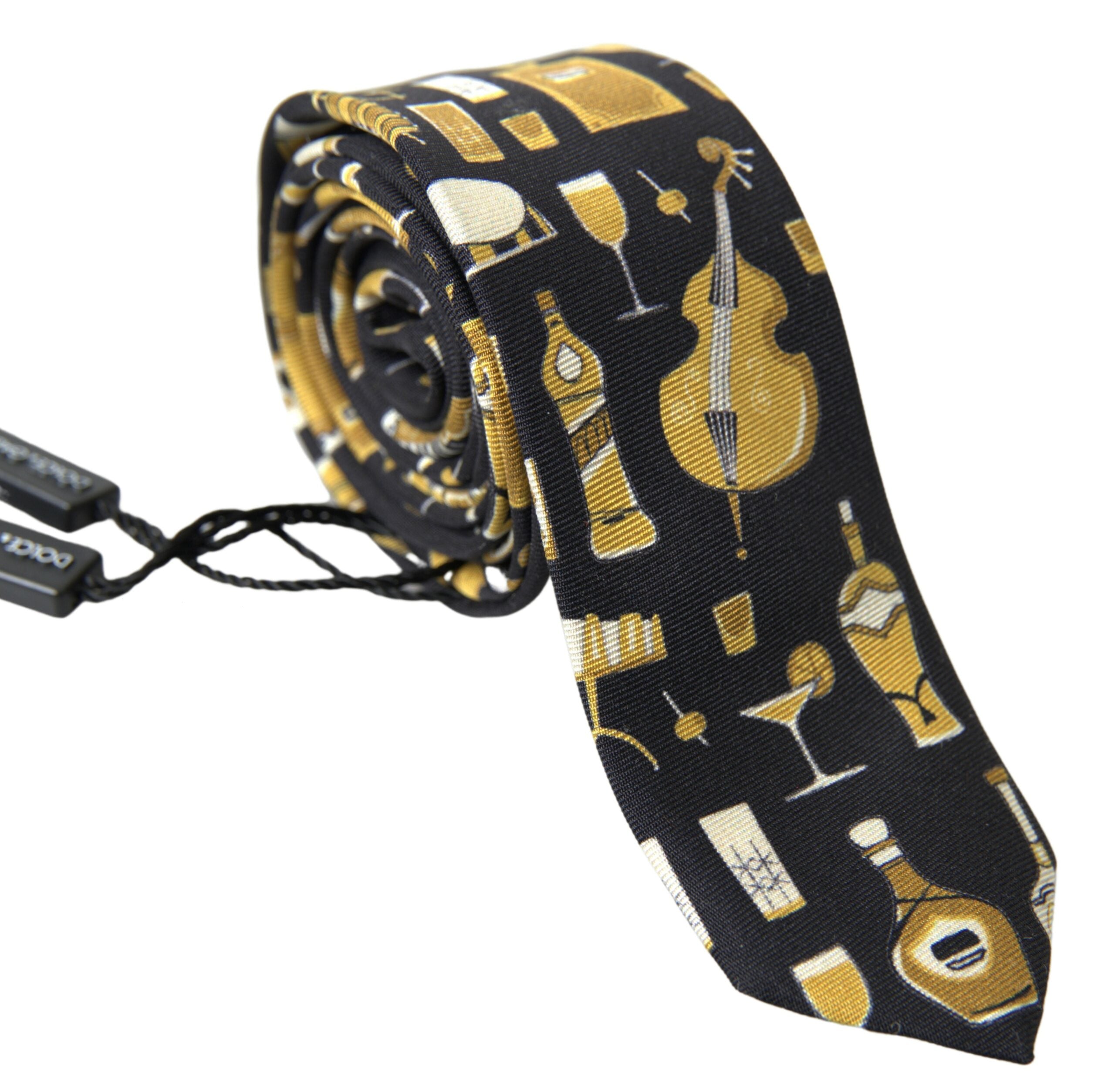 Dolce & Gabbana Exclusive Silk Tie with Musical Print - Luksusmuotia Dolce & Gabbana - Tutustu YVES JAVANNI® 