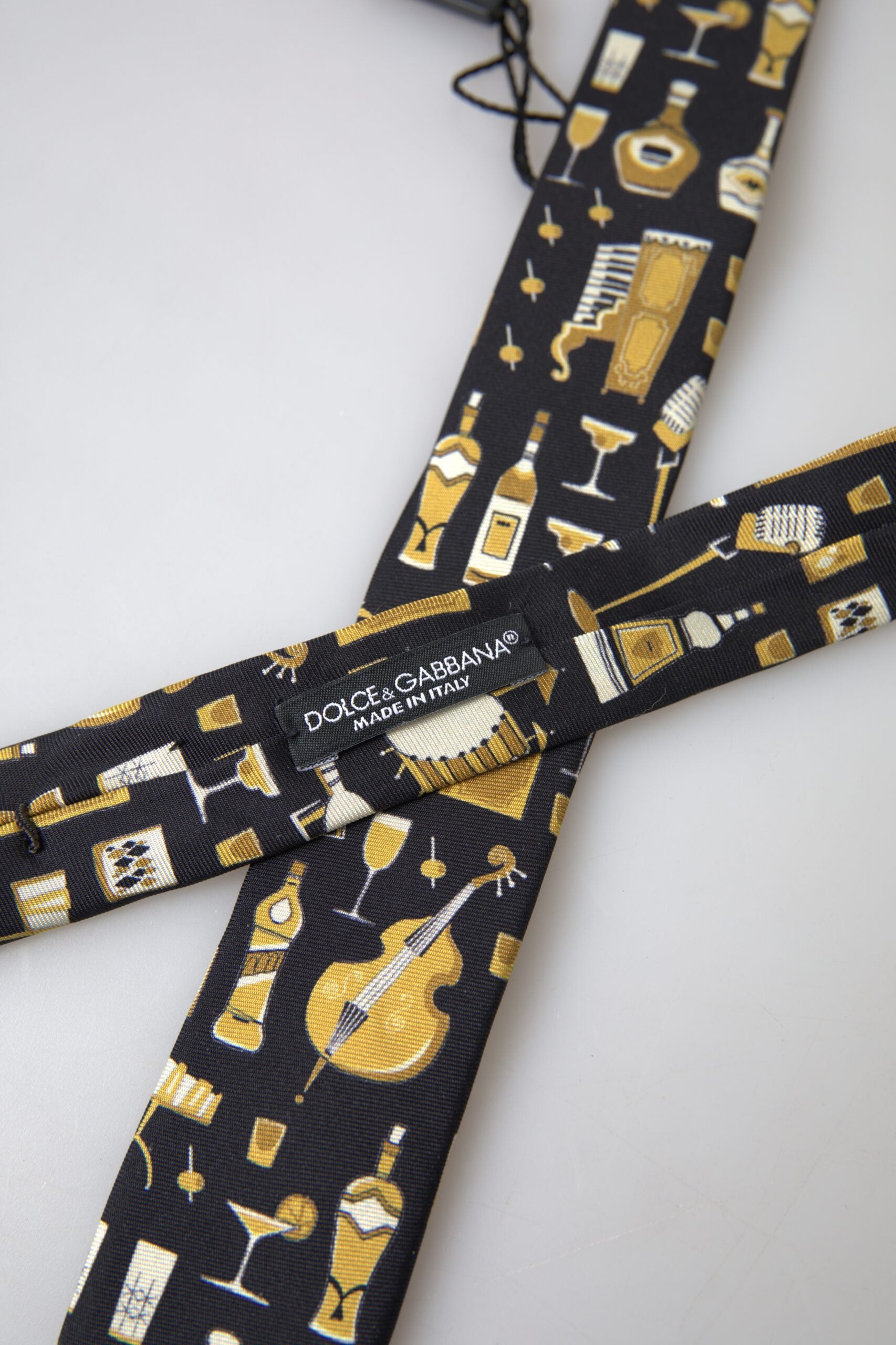 Dolce & Gabbana Exclusive Silk Tie with Musical Print - Luksusmuotia Dolce & Gabbana - Tutustu YVES JAVANNI® 