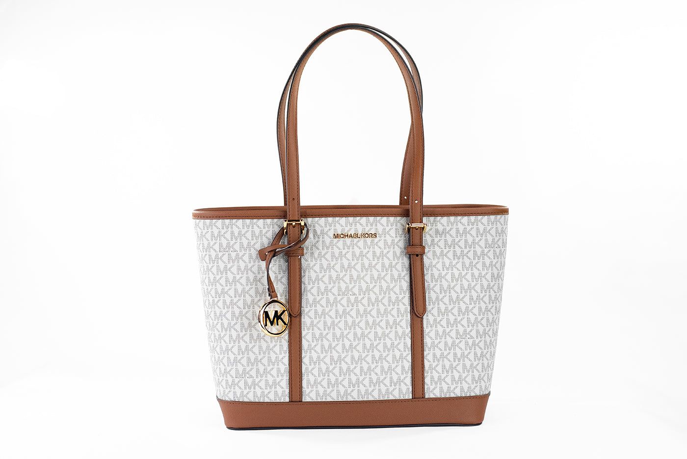 Michael Kors Jet Set Travel Small Vanilla PVC Shoulder Tote Handbag Bag Purse - Luksusmuotia Michael Kors - Tutustu YVES JAVANNI® 