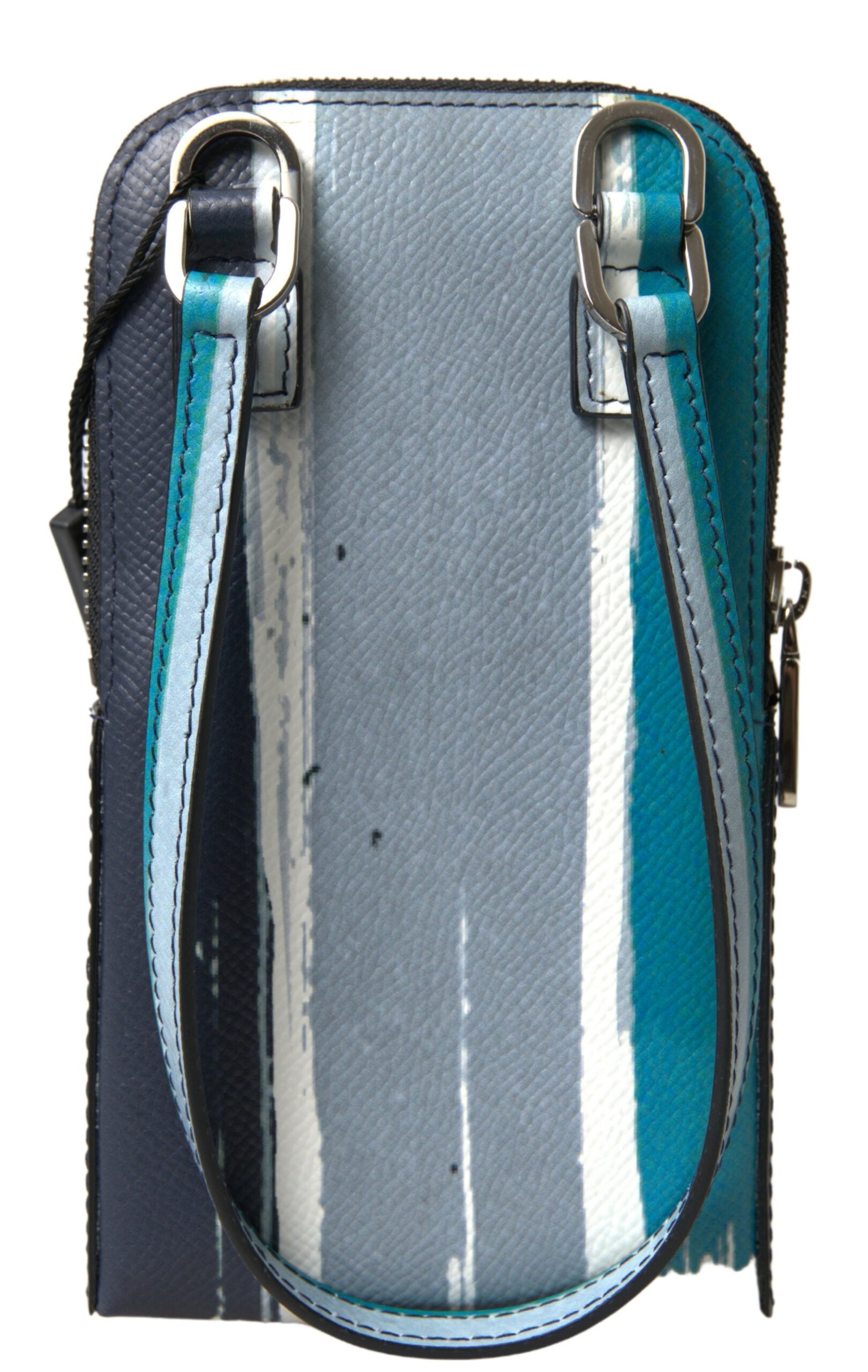 Dolce & Gabbana Elegant Leather Crossbody Phone Bag in Blue & White - Luksusmuotia Dolce & Gabbana - Tutustu YVES JAVANNI® 