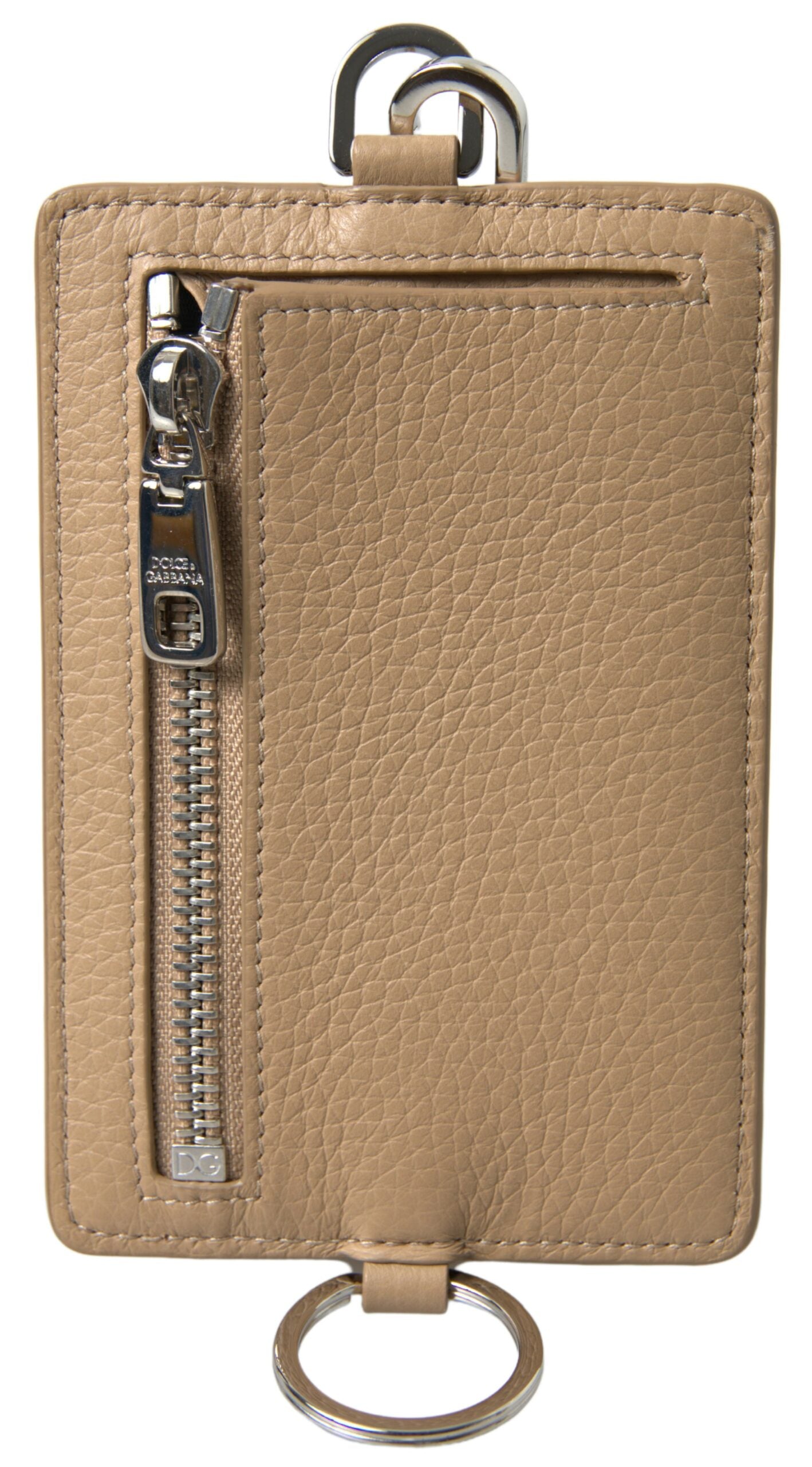 Dolce & Gabbana Elegant Beige Leather Cardholder Wallet - Luksusmuotia Dolce & Gabbana - Tutustu YVES JAVANNI® 