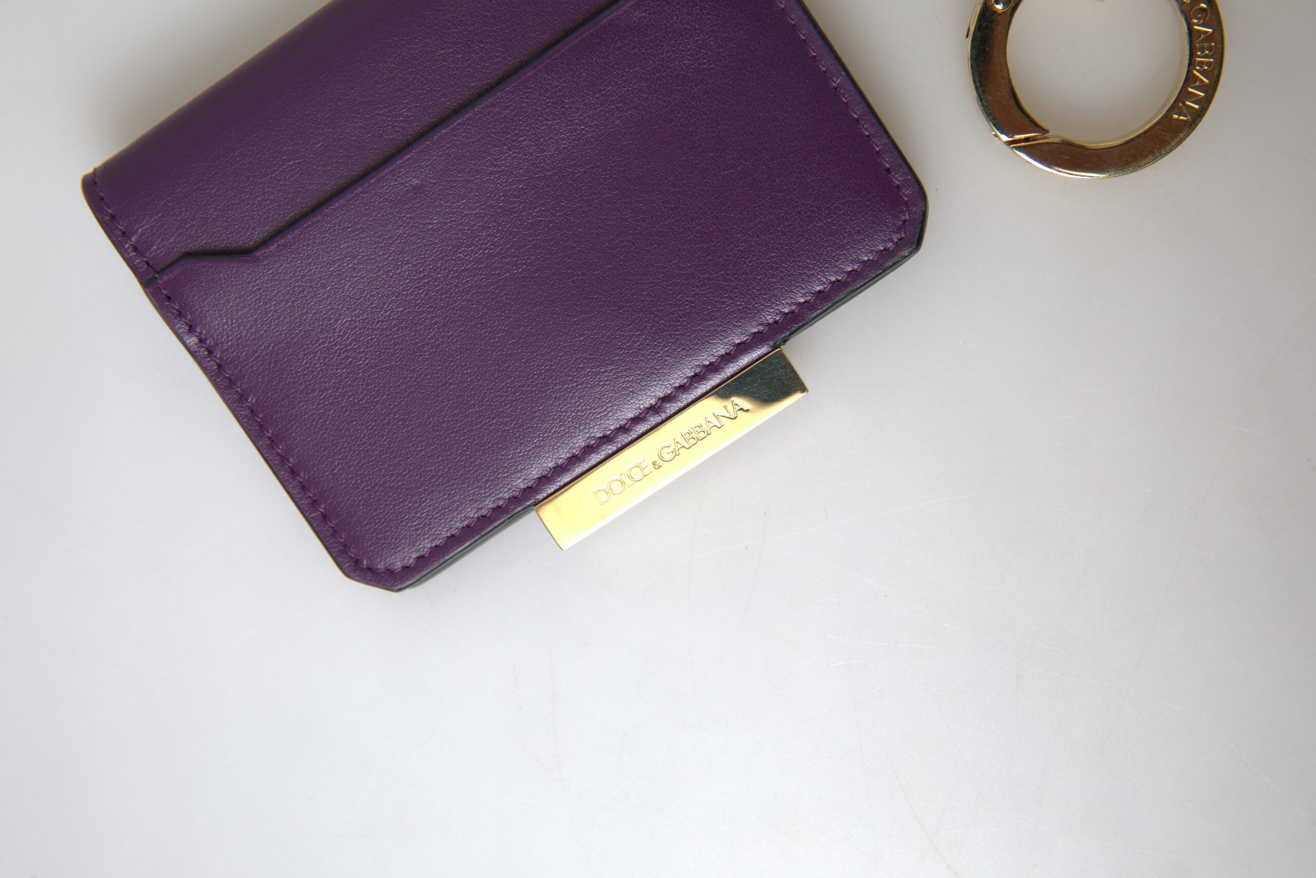 Dolce & Gabbana Purple Leather French Flap Wallet - Luksusmuotia Dolce & Gabbana - Tutustu YVES JAVANNI® 