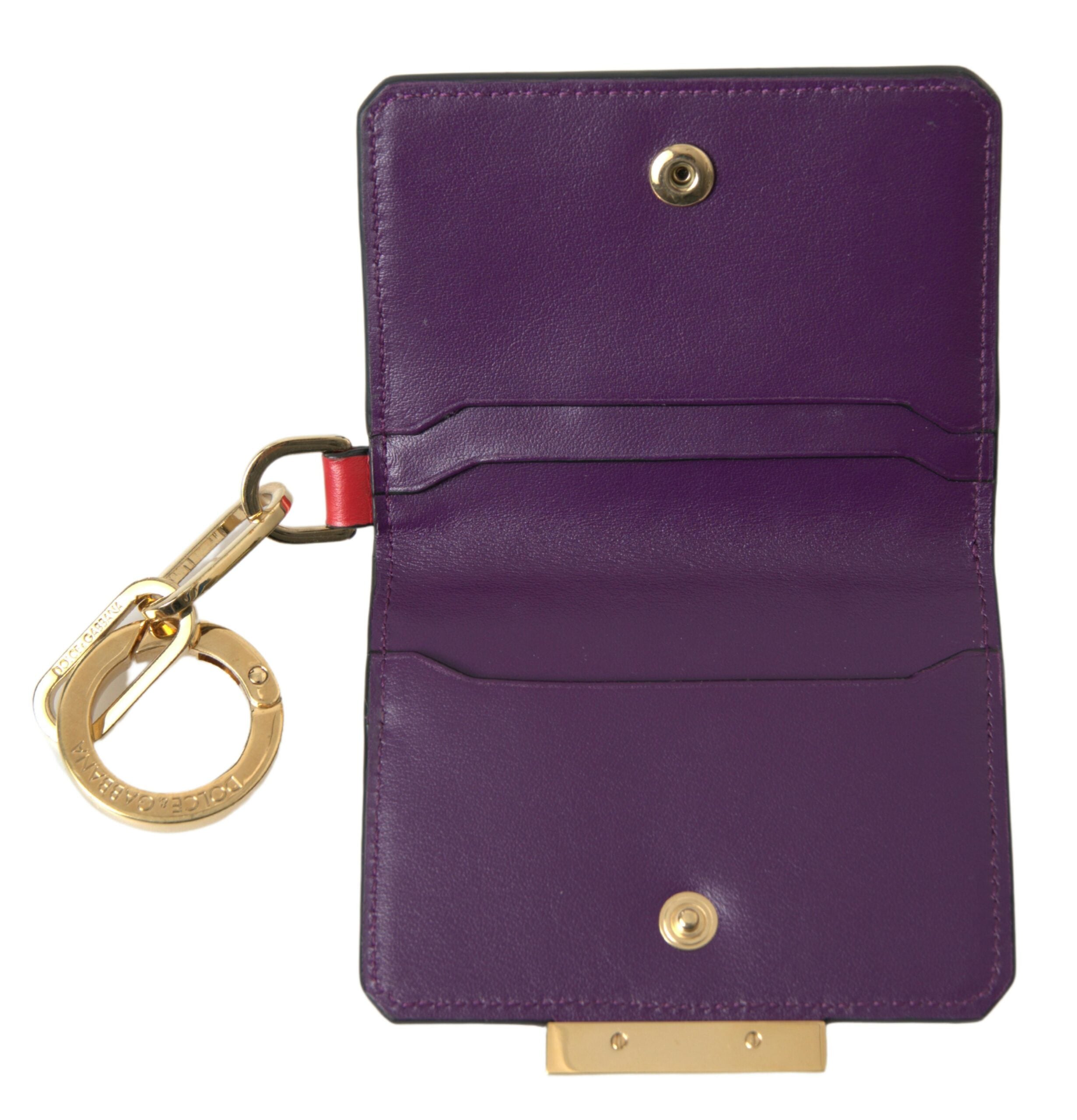 Dolce & Gabbana Purple Leather French Flap Wallet - Luksusmuotia Dolce & Gabbana - Tutustu YVES JAVANNI® 