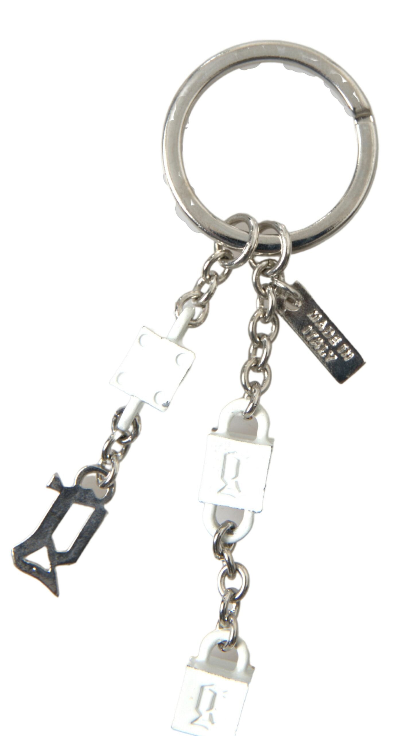 Dolce & Gabbana Silver Brass Logo Charm Keychain - Luksuslaukut ja asusteet Dolce & Gabbana - Tutustu YVES JAVANNI® 