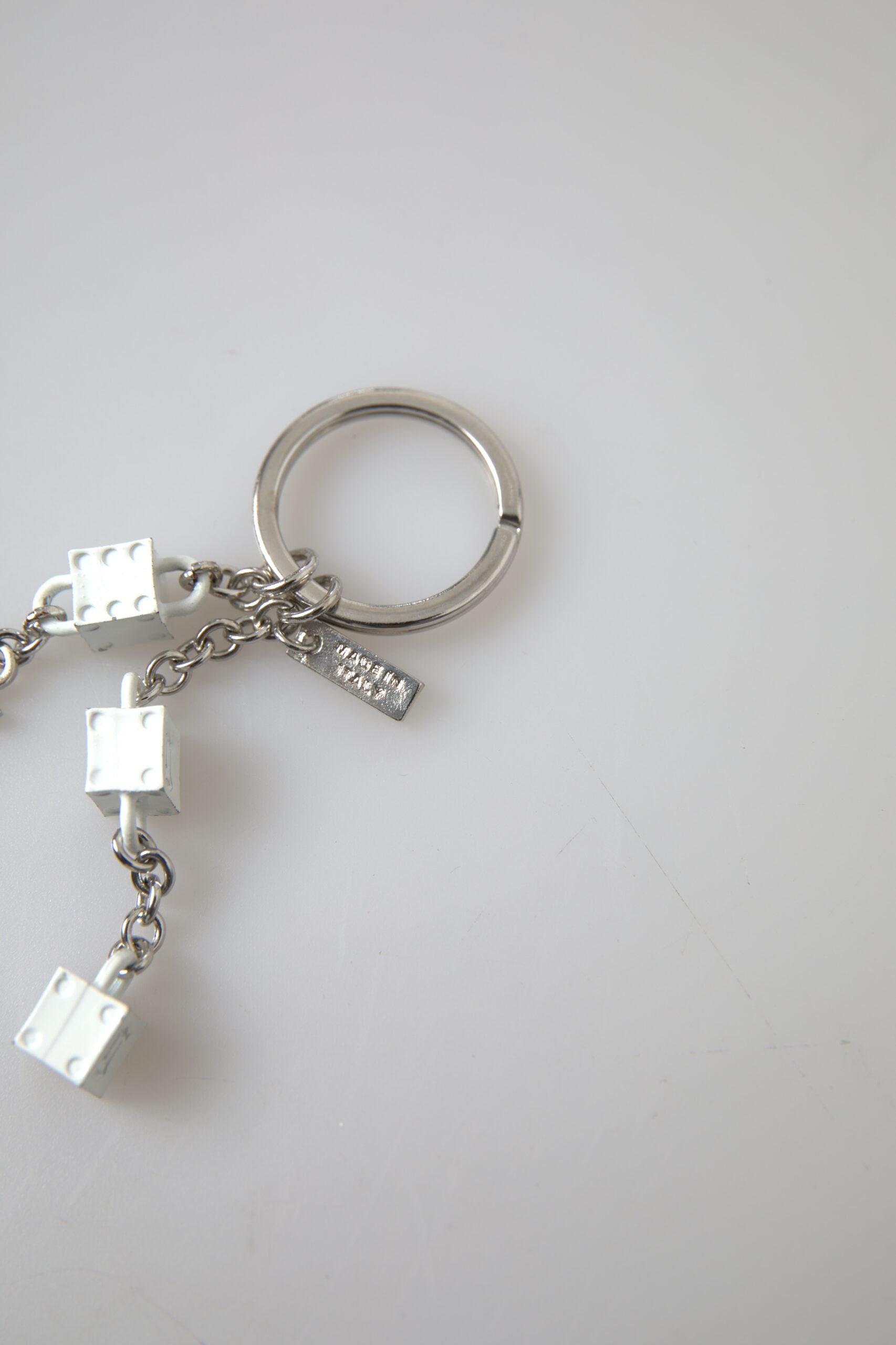 Dolce & Gabbana Silver Brass Logo Charm Keychain - Luksusmuotia Dolce & Gabbana - Tutustu YVES JAVANNI® 