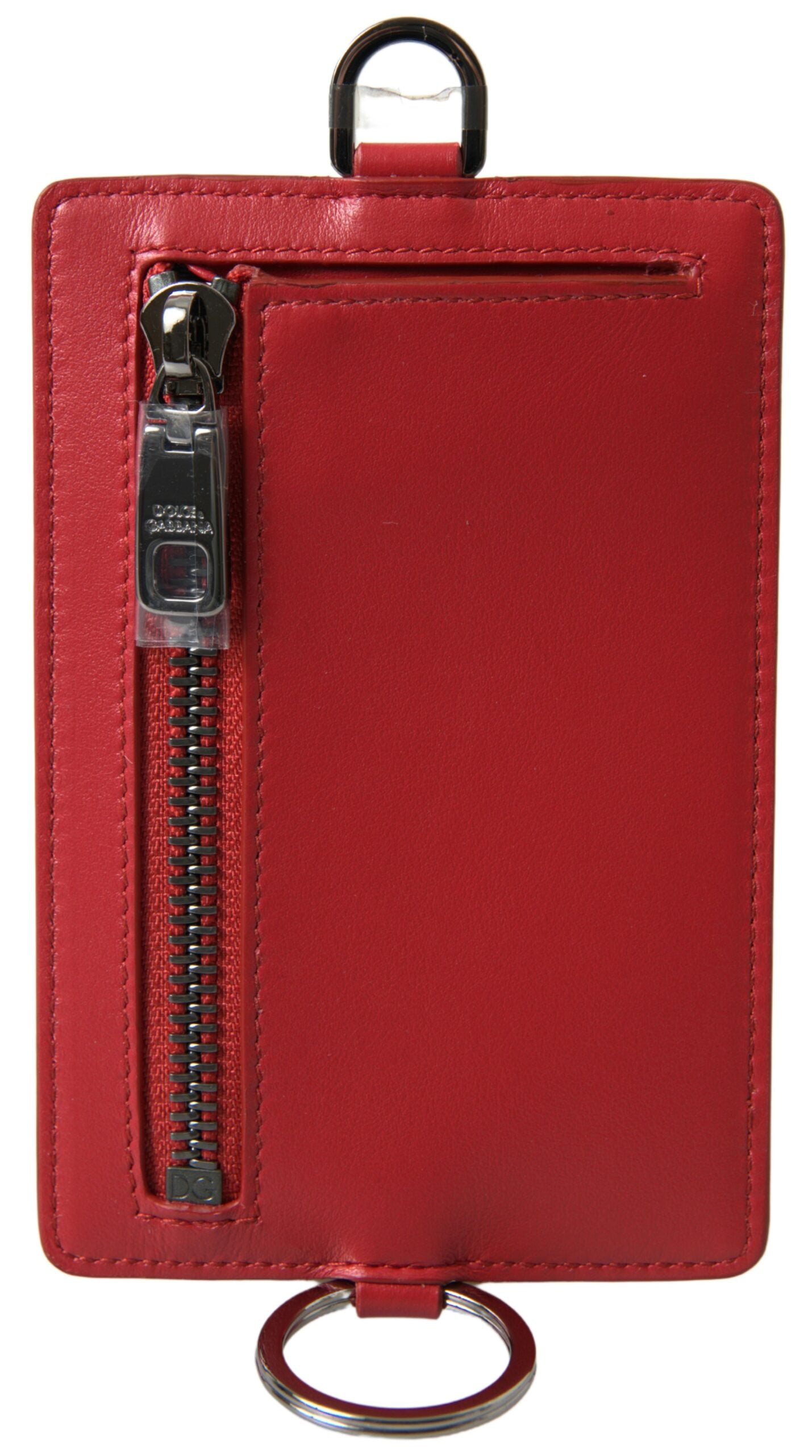 Dolce & Gabbana Elegant Red Leather Lanyard Card Holder - Luksusmuotia Dolce & Gabbana - Tutustu YVES JAVANNI® 