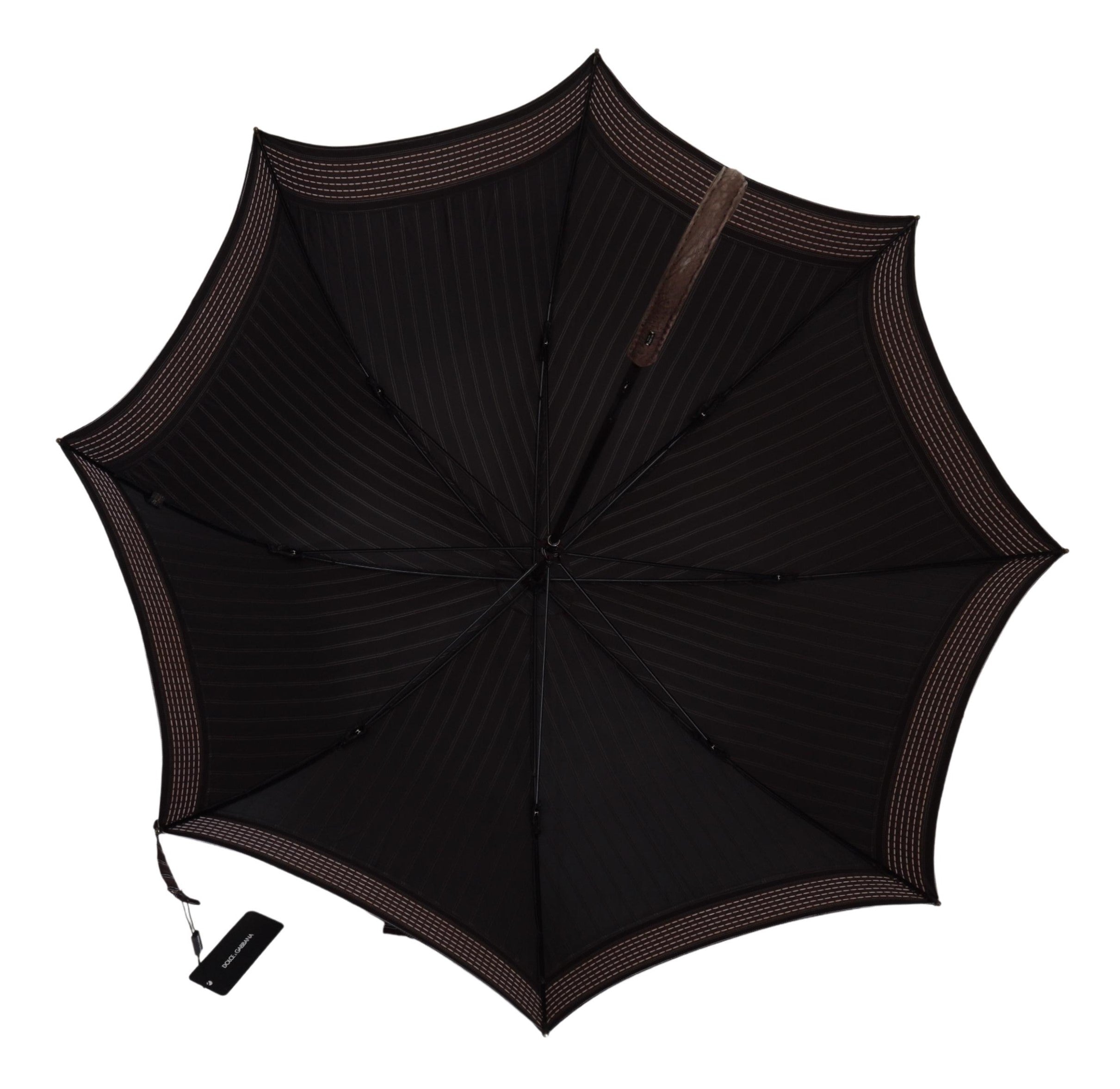 Dolce & Gabbana Elegant Striped Classic Umbrella - Luksusmuotia Dolce & Gabbana - Tutustu YVES JAVANNI® 