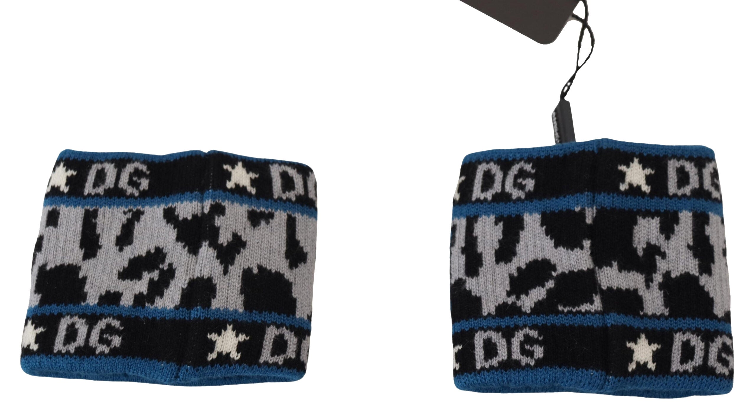 Dolce & Gabbana Exclusive Blue Cashmere-Wool Blend Wrist Wrap - Luksusmuotia Dolce & Gabbana - Tutustu YVES JAVANNI® 