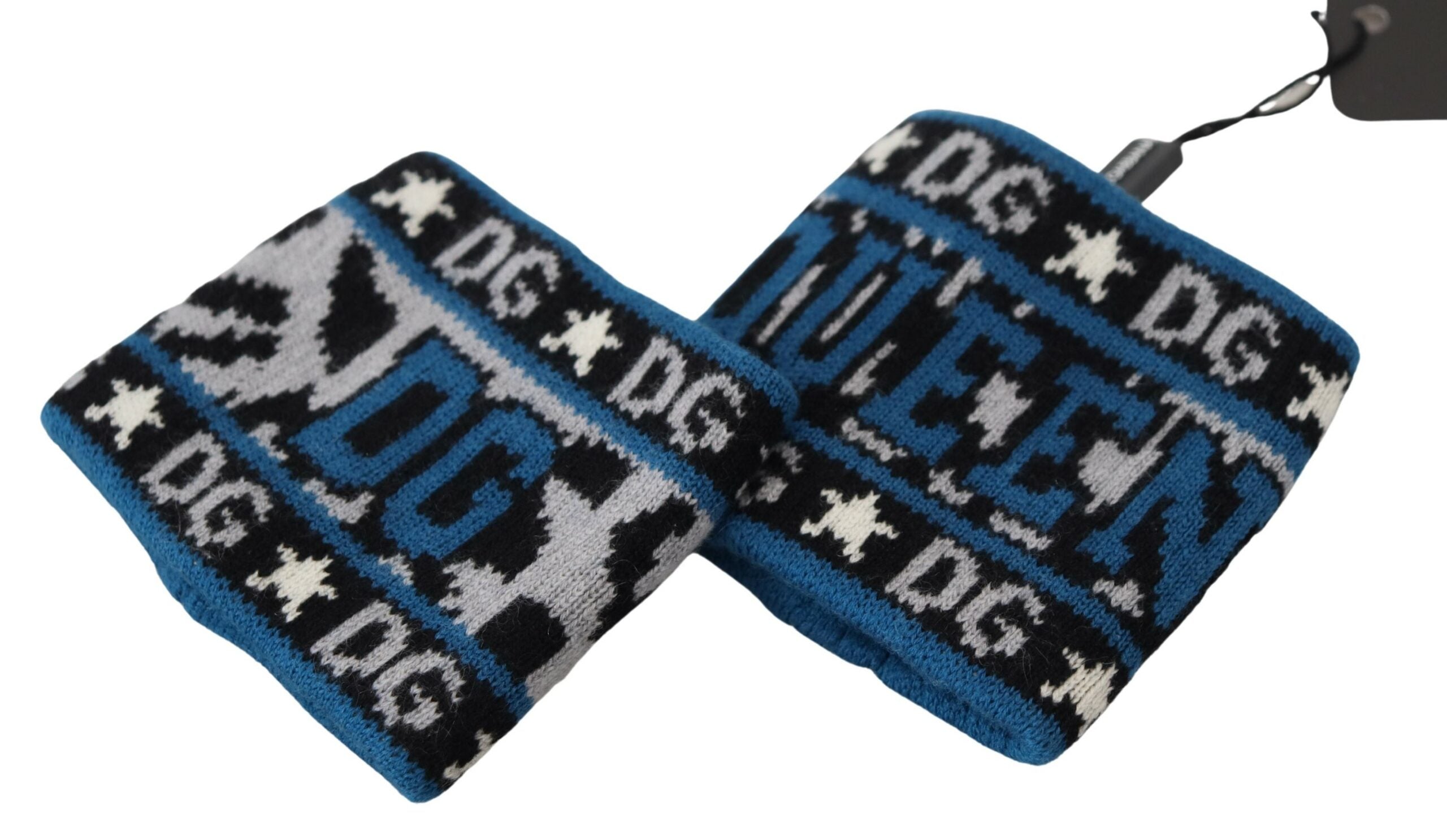 Dolce & Gabbana Exclusive Blue Cashmere-Wool Blend Wrist Wrap - Luksusmuotia Dolce & Gabbana - Tutustu YVES JAVANNI® 