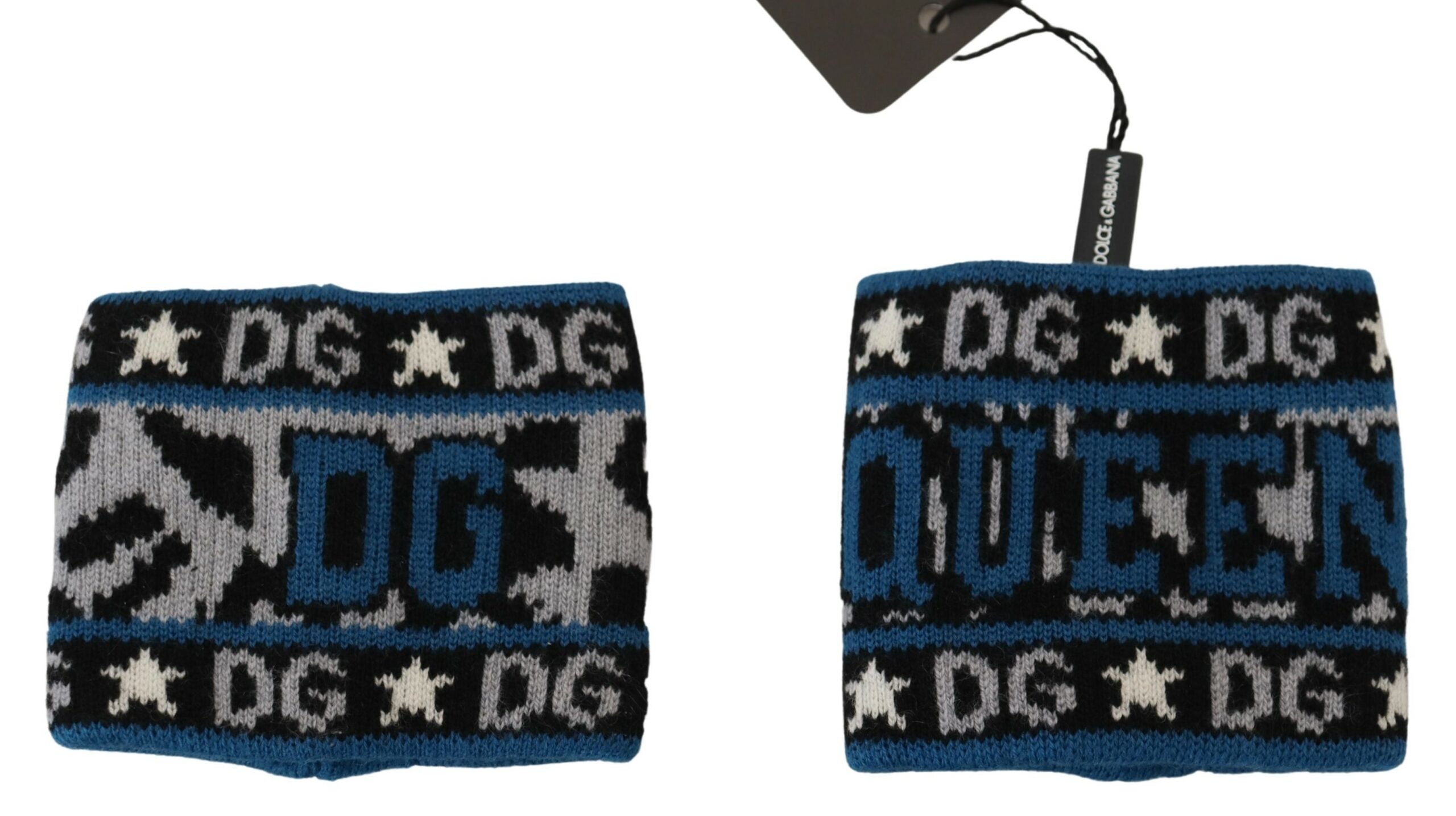 Dolce & Gabbana Exclusive Blue Cashmere-Wool Blend Wrist Wrap - Luksusmuotia Dolce & Gabbana - Tutustu YVES JAVANNI® 