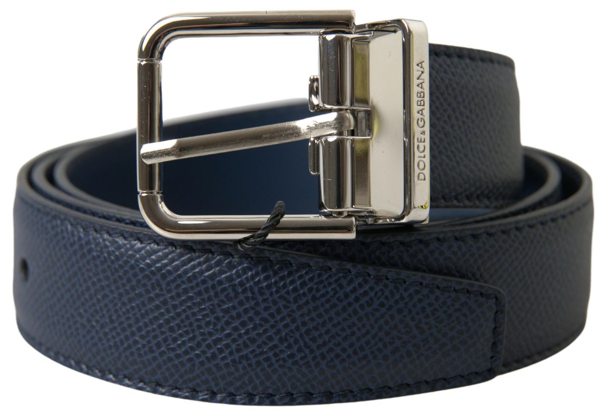 Dolce & Gabbana Aquamarine Blue Leather Belt - Luksusmuotia Dolce & Gabbana - Tutustu YVES JAVANNI® 