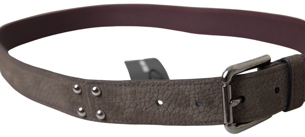 Dolce & Gabbana Elegant Brown Leather Belt with Metal Buckle - Luksusmuotia Dolce & Gabbana - Tutustu YVES JAVANNI® 