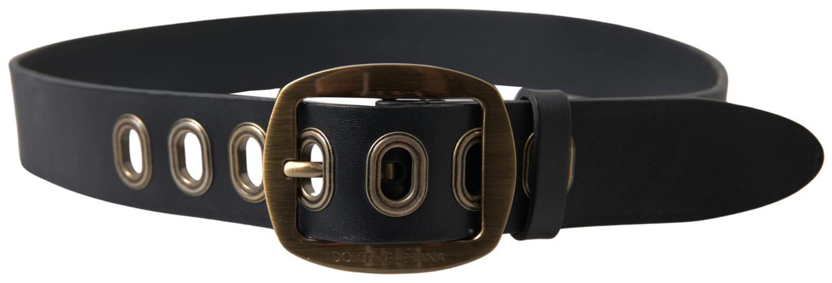 Dolce & Gabbana Sleek Italian Leather Belt with Metal Buckle - Luksusmuotia Dolce & Gabbana - Tutustu YVES JAVANNI® 