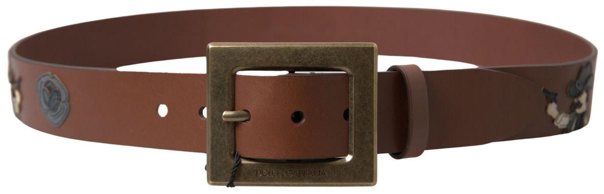 Dolce & Gabbana Elegant Leather Belt with Metal Buckle - Luksusmuotia Dolce & Gabbana - Tutustu YVES JAVANNI® 