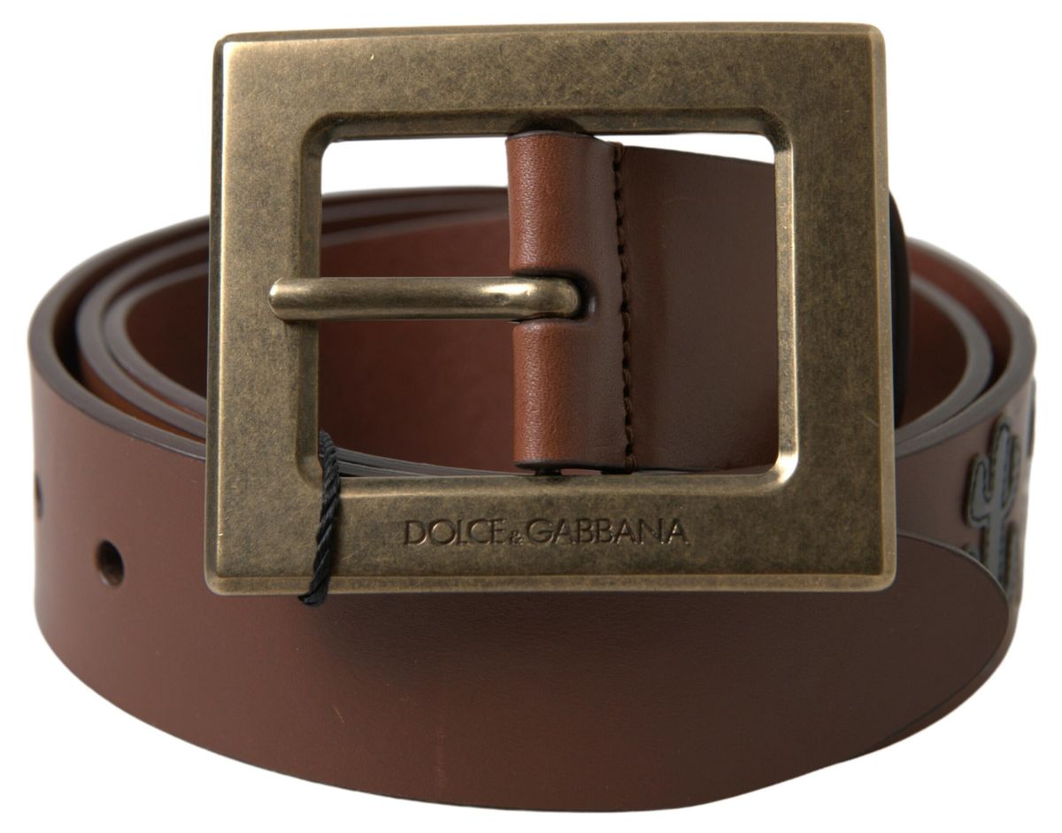 Dolce & Gabbana Elegant Leather Belt with Metal Buckle - Luksusmuotia Dolce & Gabbana - Tutustu YVES JAVANNI® 