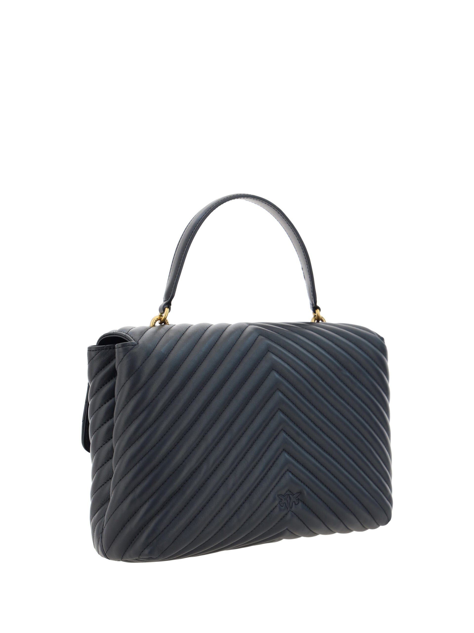 PINKO Elegant Black Calf Leather Handbag - Luksusmuotia PINKO - Tutustu YVES JAVANNI® 