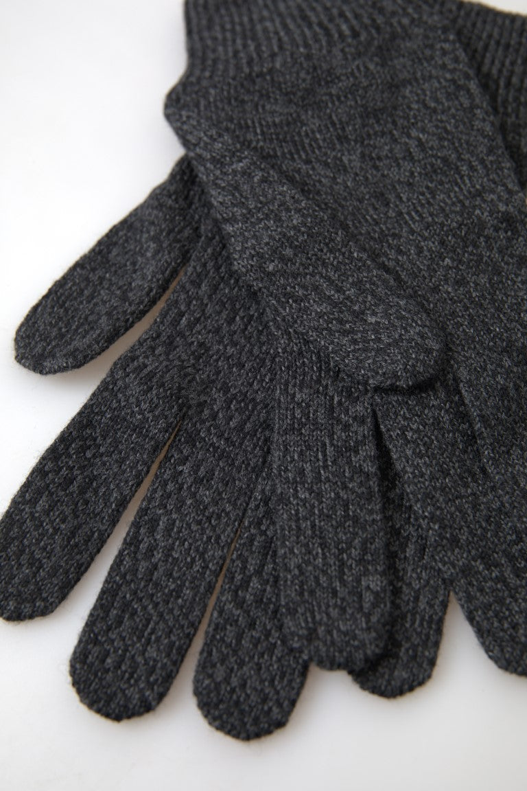 Dolce & Gabbana Elegant Virgin Wool Winter Gloves in Gray - Luksusmuotia Dolce & Gabbana - Tutustu YVES JAVANNI® 