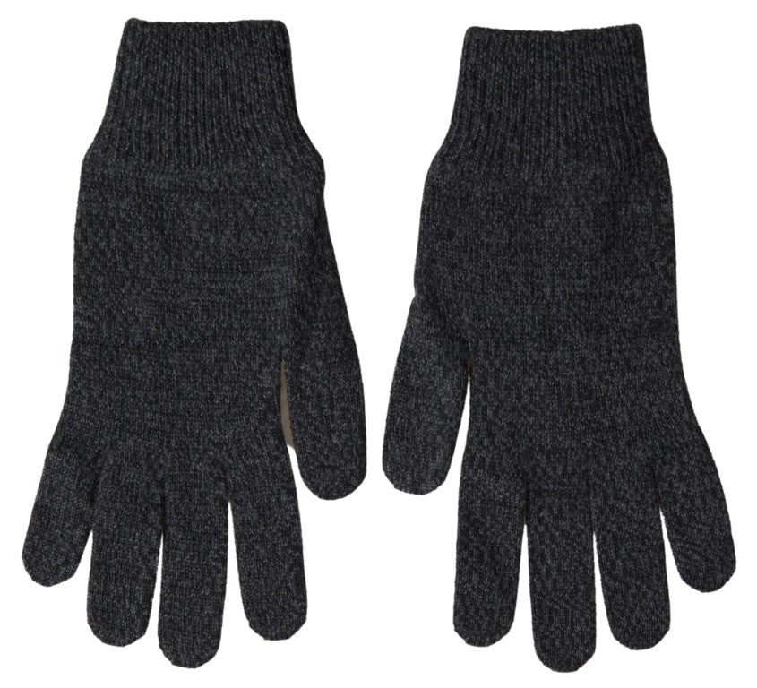 Dolce & Gabbana Elegant Virgin Wool Winter Gloves in Gray - Luksusmuotia Dolce & Gabbana - Tutustu YVES JAVANNI® 