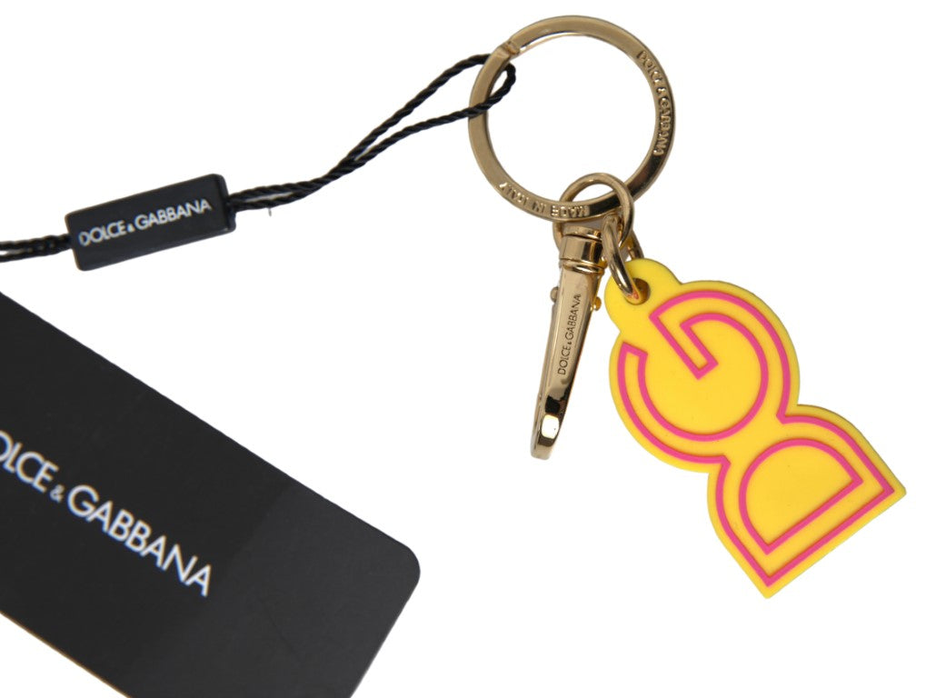 Dolce & Gabbana Chic Yellow Logo-Engraved Keychain - Luksusmuotia Dolce & Gabbana - Tutustu YVES JAVANNI® 