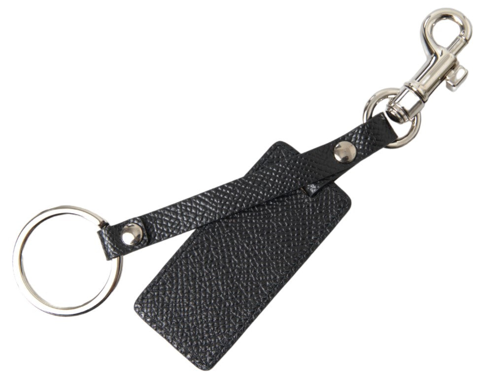 Dolce & Gabbana Elegant Black Leather Keyring Accessory - Luksusmuotia Dolce & Gabbana - Tutustu YVES JAVANNI® 