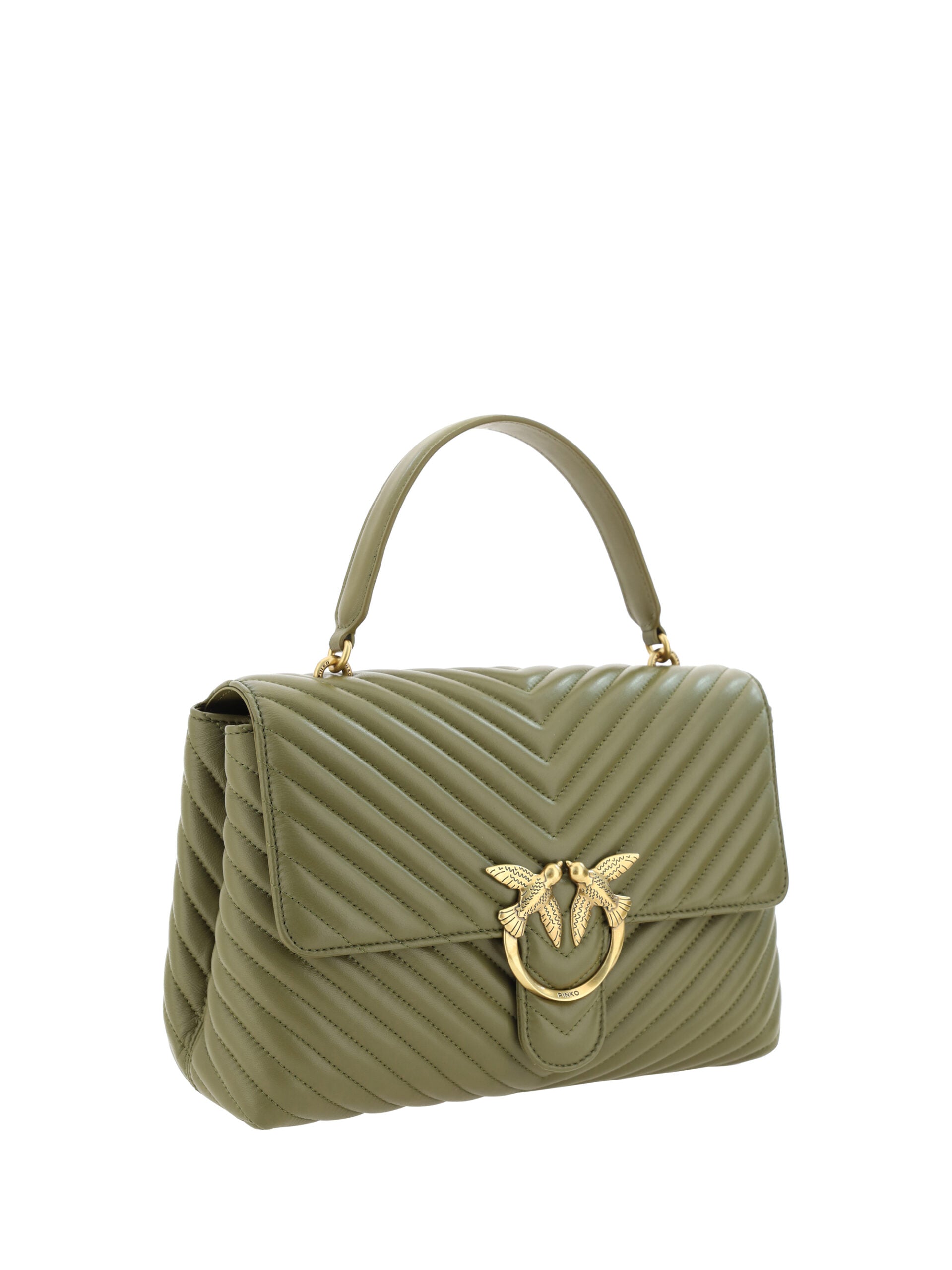 PINKO Emerald Elegance Calf Leather Handbag - Luksusmuotia PINKO - Tutustu YVES JAVANNI® 