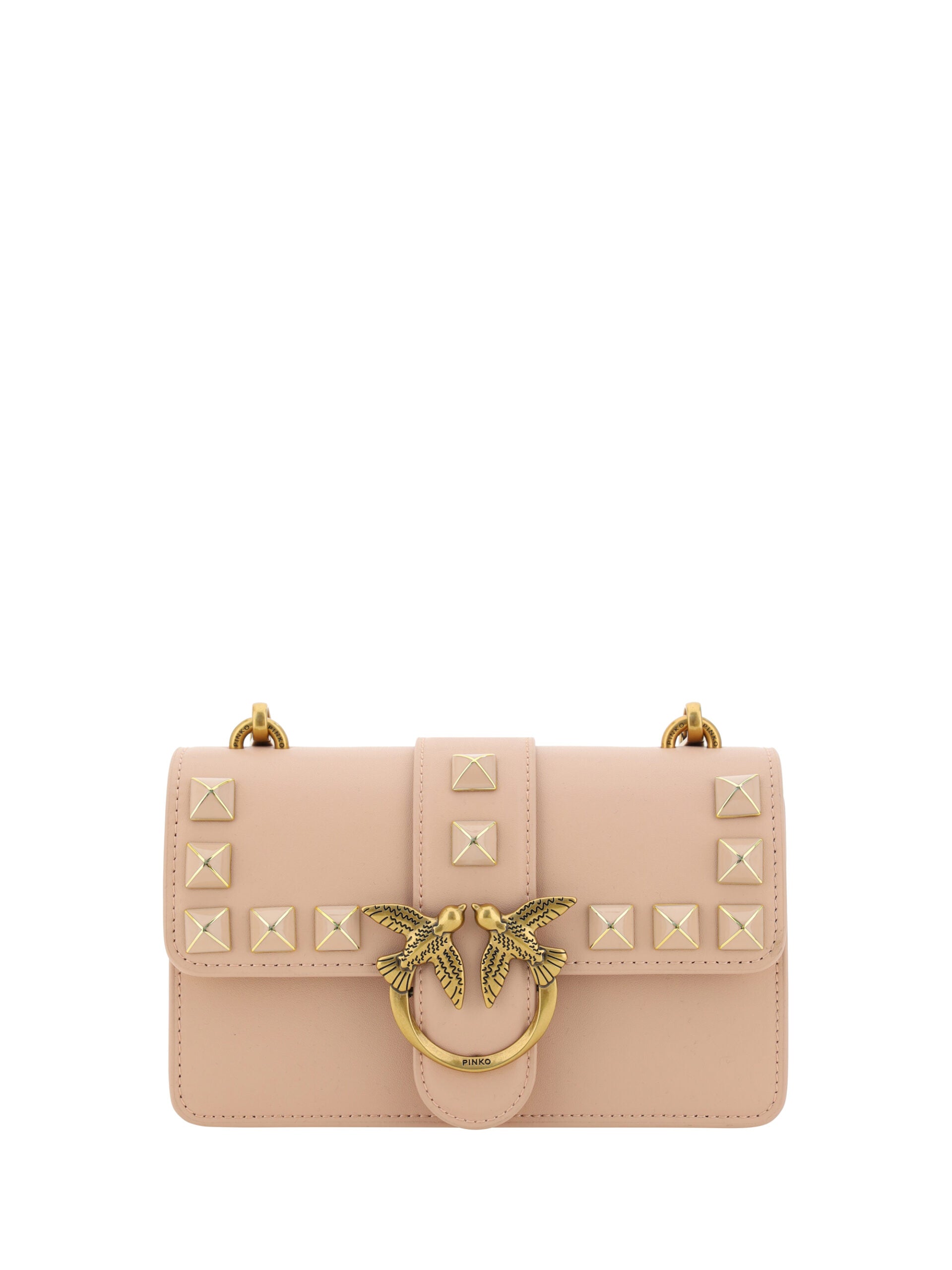 PINKO Chic Pink Cipria Mini Love Shoulder Bag - Luksuslaukut ja asusteet PINKO - Tutustu YVES JAVANNI® 