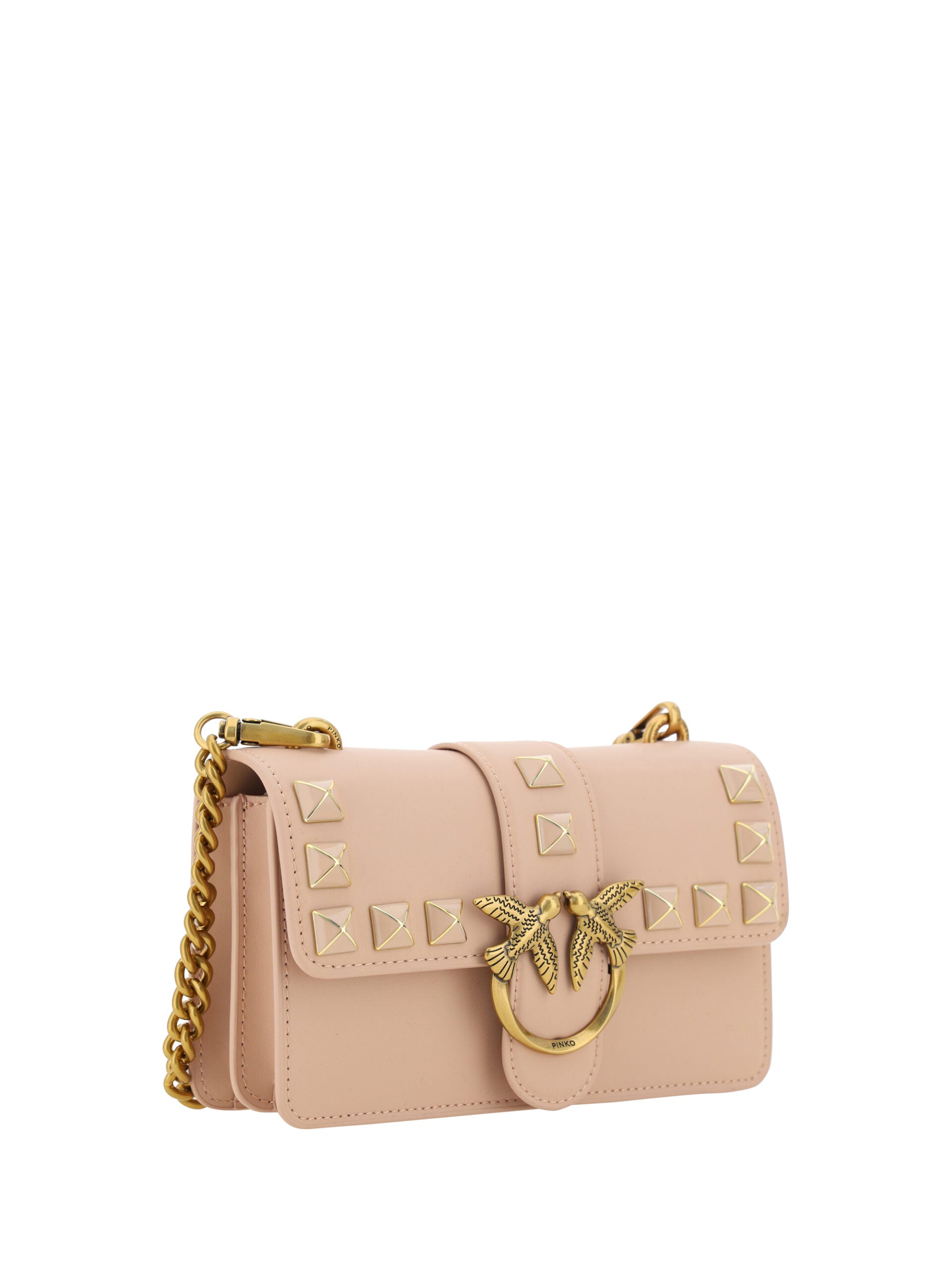 PINKO Chic Pink Cipria Mini Love Shoulder Bag - Luksusmuotia PINKO - Tutustu YVES JAVANNI® 