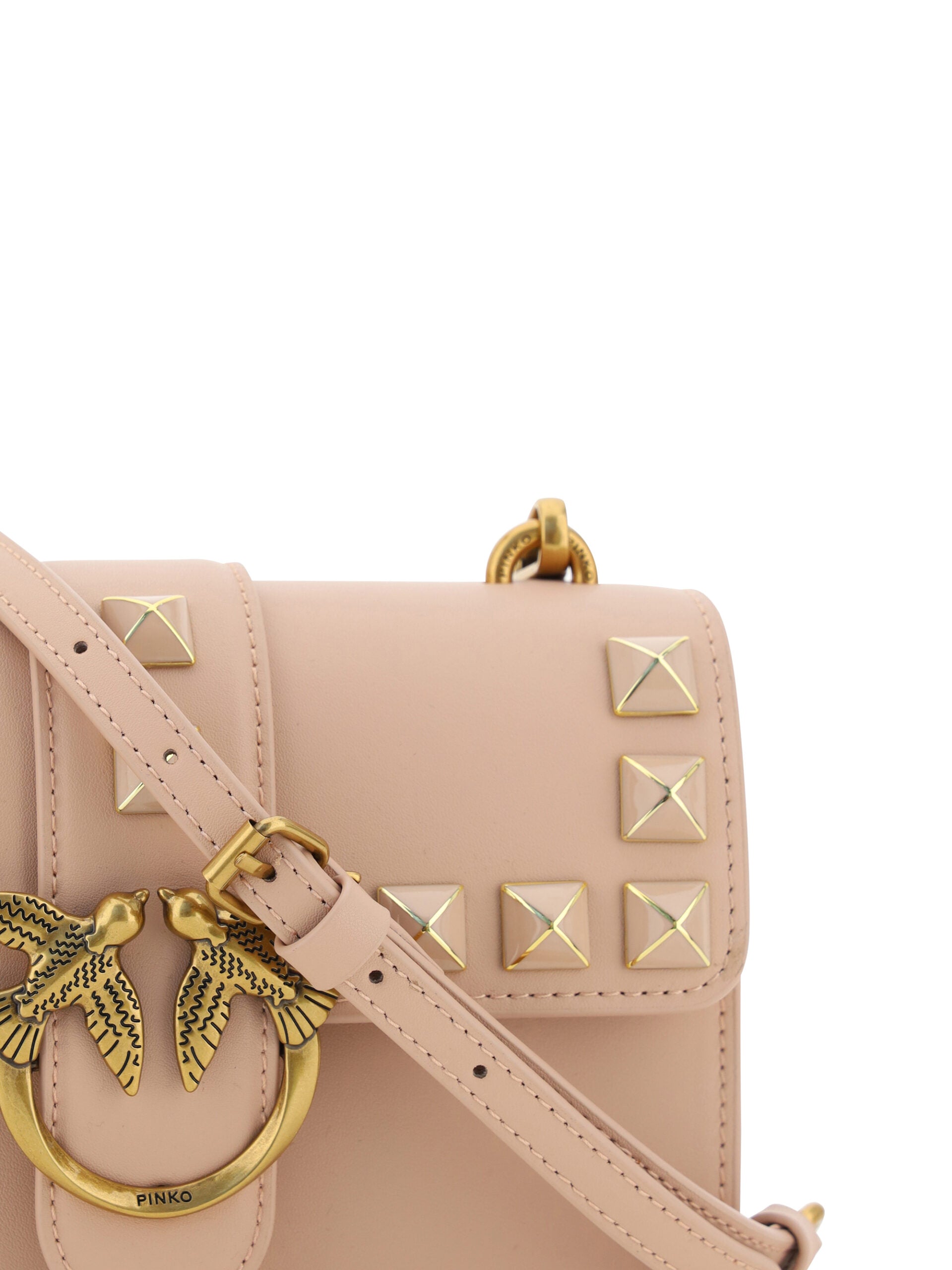 PINKO Chic Pink Cipria Mini Love Shoulder Bag - Luksusmuotia PINKO - Tutustu YVES JAVANNI® 