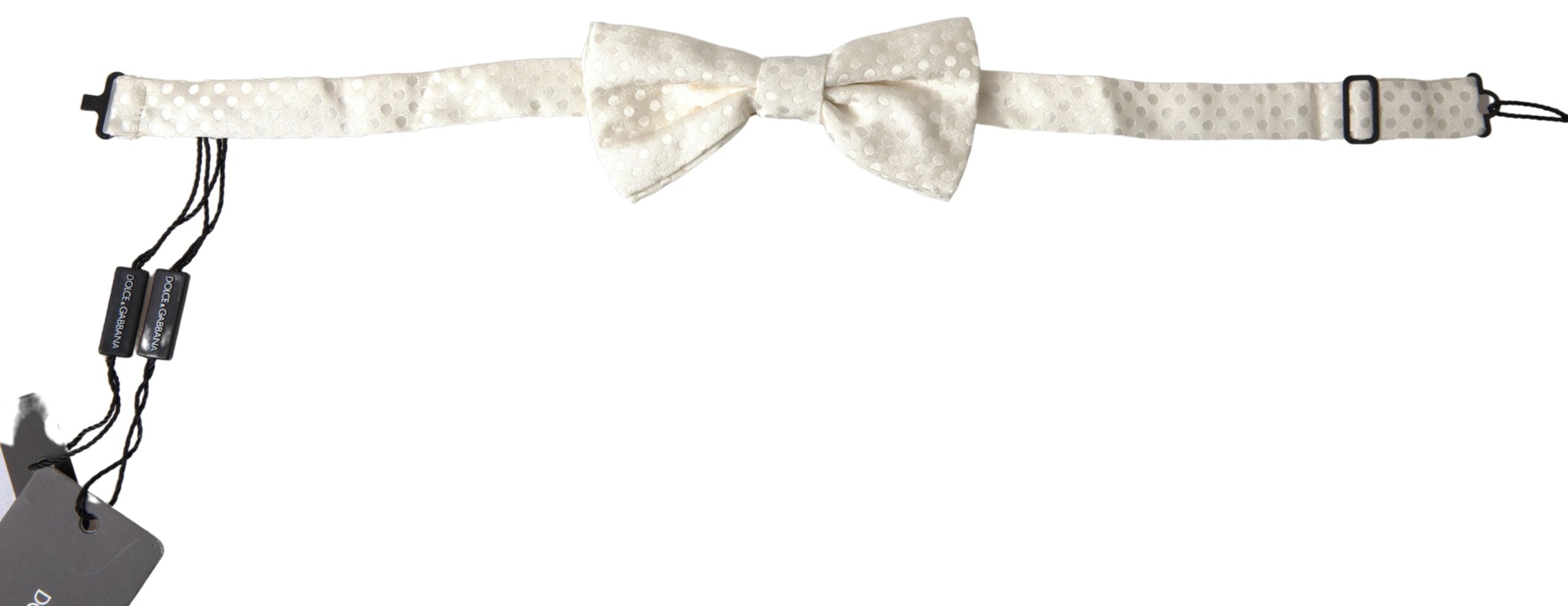 Dolce & Gabbana Elegant Ivory Fantasy Pattern Silk Bow Tie - Luksusmuotia Dolce & Gabbana - Tutustu YVES JAVANNI® 