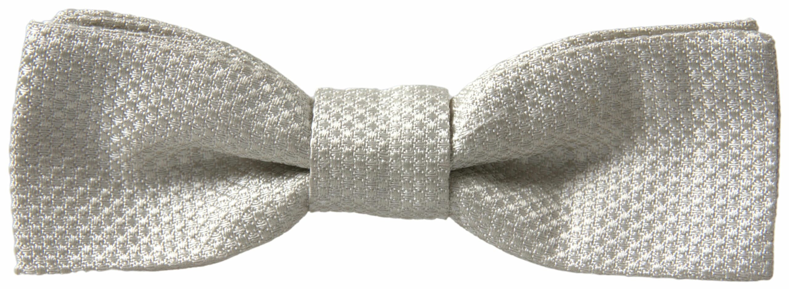 Dolce & Gabbana Elegant Ivory Silk Bow Tie - Luksusmuotia Dolce & Gabbana - Tutustu YVES JAVANNI® 