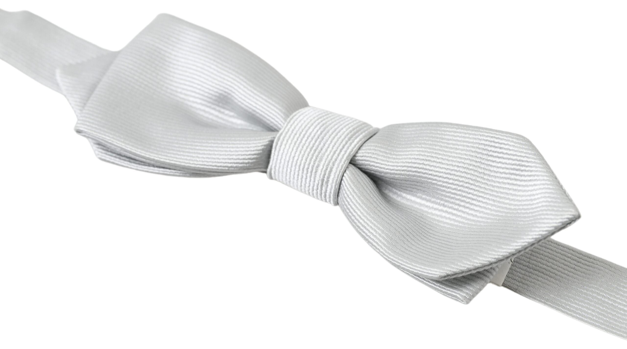 Dolce & Gabbana Elegant Silk Bow Tie in Grey - Luksusmuotia Dolce & Gabbana - Tutustu YVES JAVANNI® 