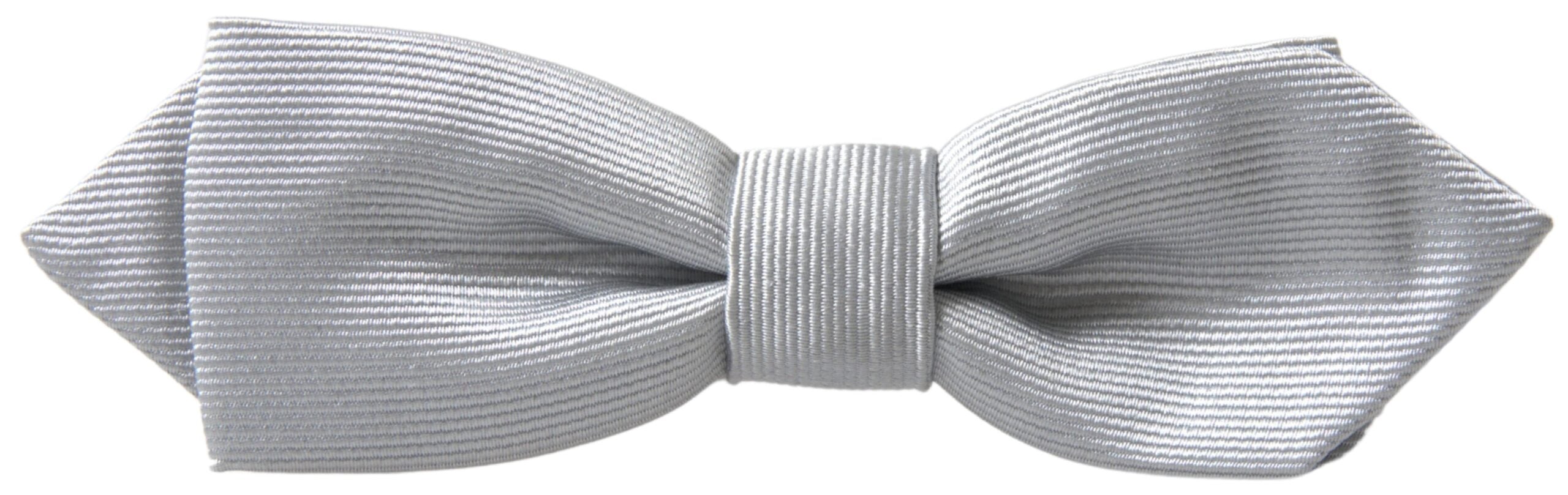 Dolce & Gabbana Elegant Silk Bow Tie in Grey - Luksusmuotia Dolce & Gabbana - Tutustu YVES JAVANNI® 