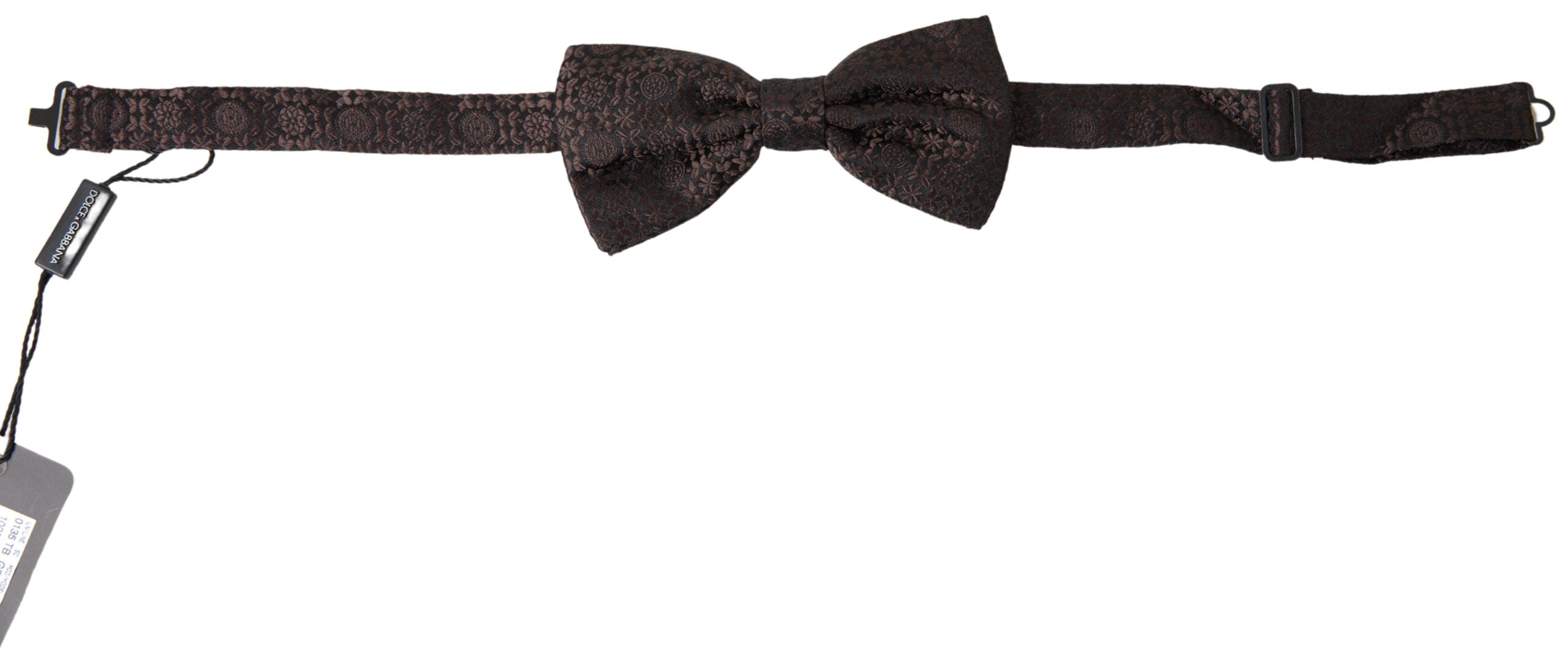 Dolce & Gabbana Elegant Silk Brown Bow Tie - Luksusmuotia Dolce & Gabbana - Tutustu YVES JAVANNI® 