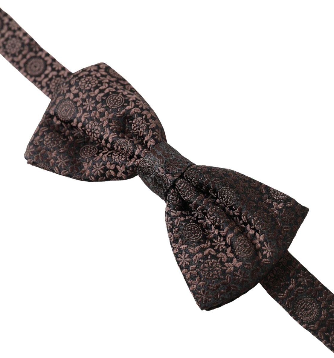 Dolce & Gabbana Elegant Silk Brown Bow Tie - Luksusmuotia Dolce & Gabbana - Tutustu YVES JAVANNI® 