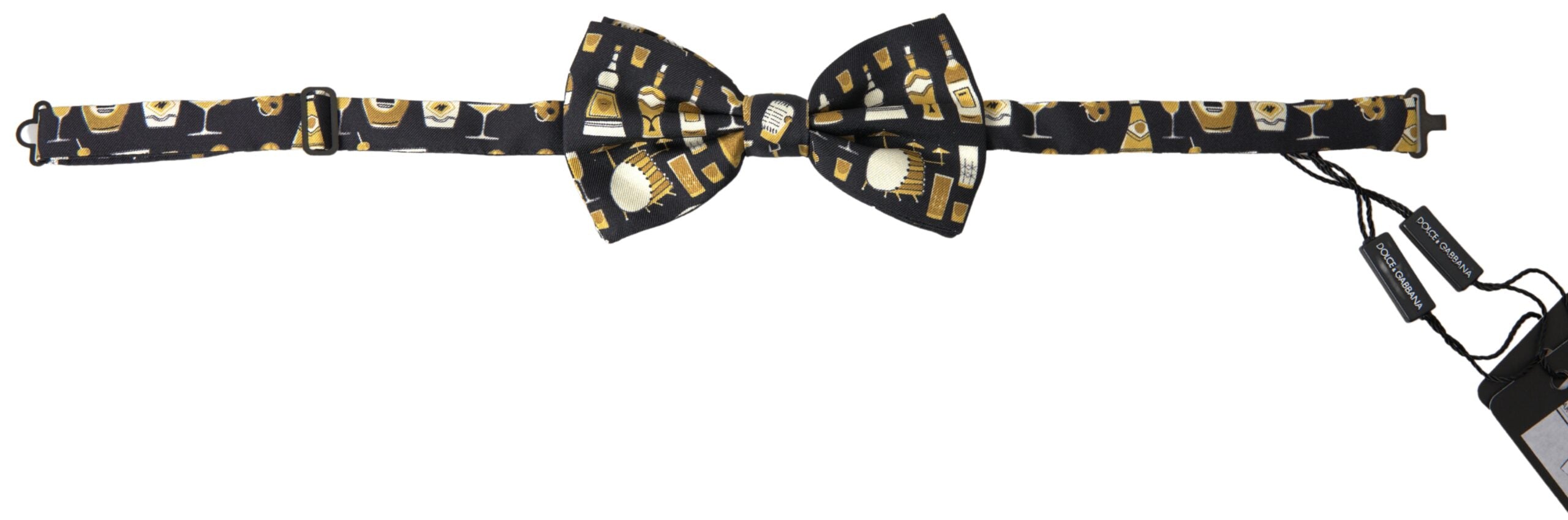 Dolce & Gabbana Elegant Black Silk Bow Tie - Luksusmuotia Dolce & Gabbana - Tutustu YVES JAVANNI® 