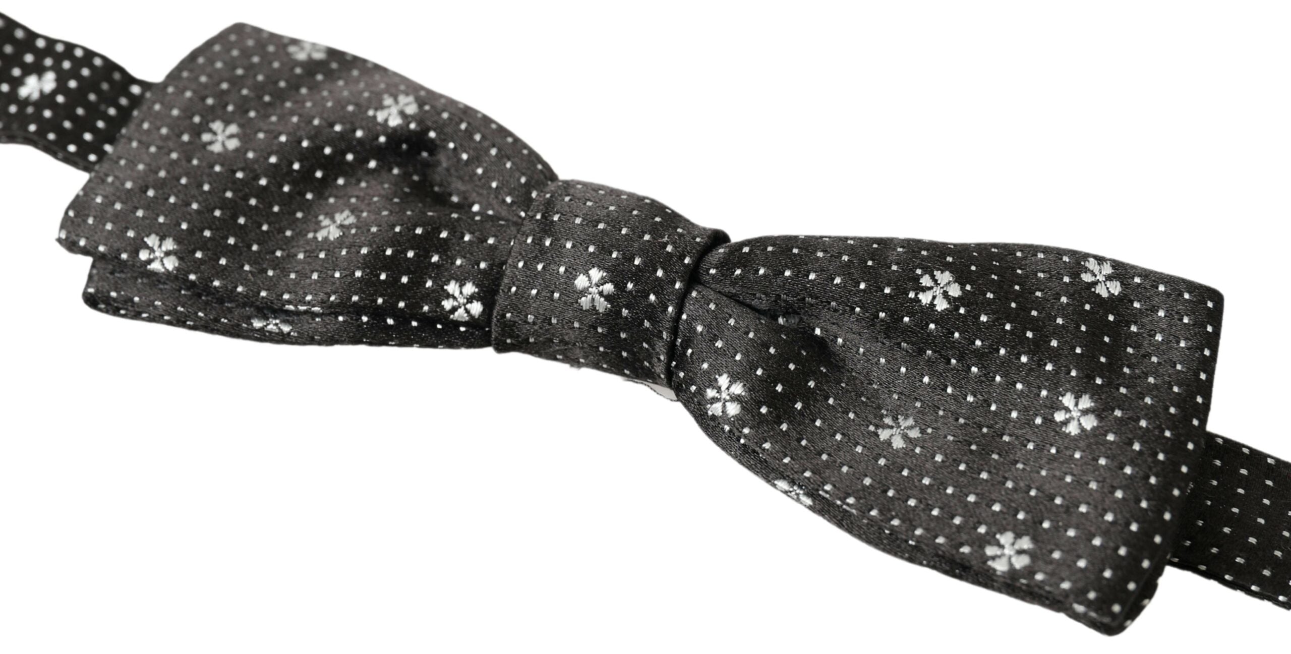 Dolce & Gabbana Elegant Black Silk Bow Tie - Luksusmuotia Dolce & Gabbana - Tutustu YVES JAVANNI® 