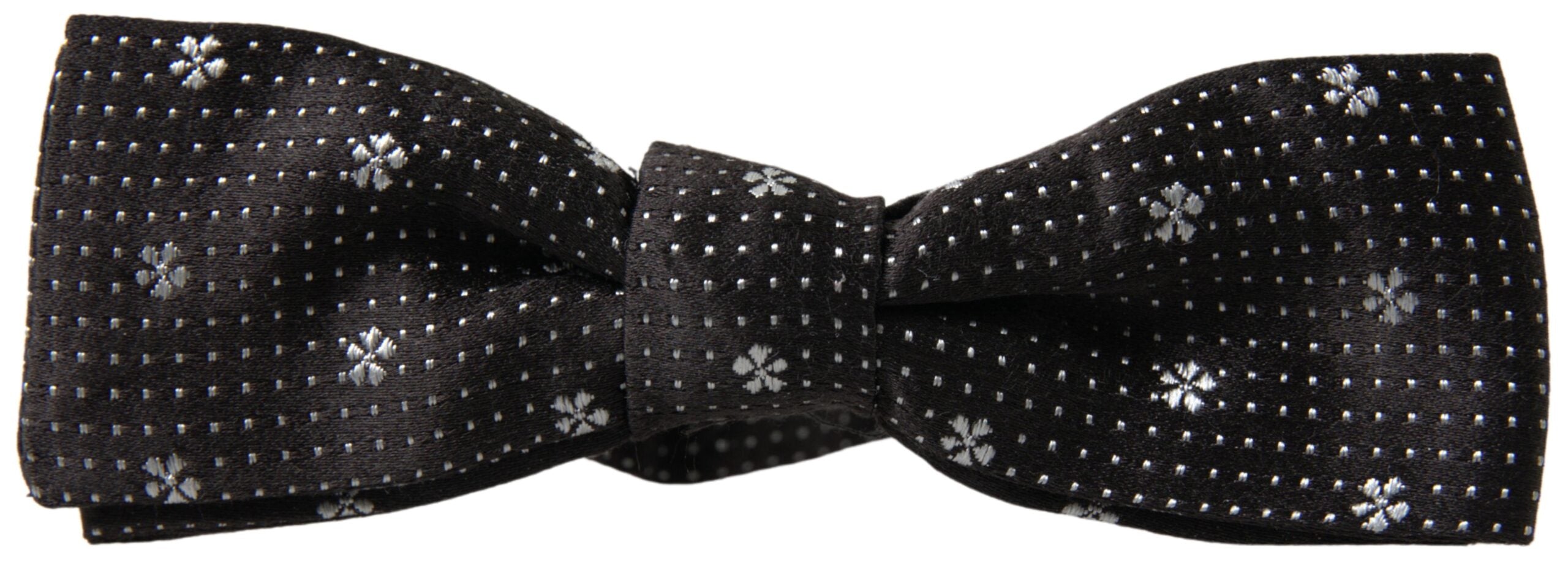 Dolce & Gabbana Elegant Black Silk Bow Tie - Luksusmuotia Dolce & Gabbana - Tutustu YVES JAVANNI® 